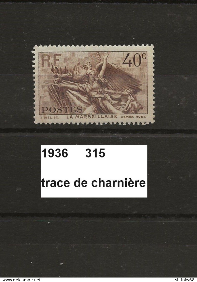 Timbre De 1936 Neuf* Y&T N° 315 - Neufs