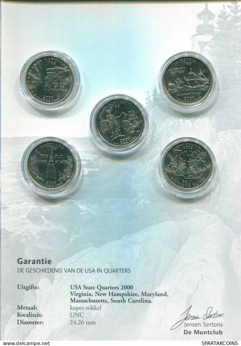 US 2000 COMMEMORATIVE 50 STATE QUARTER SET 5 Moneda UNC #SET1074.7.E.A - 1999-2009: State Quarters
