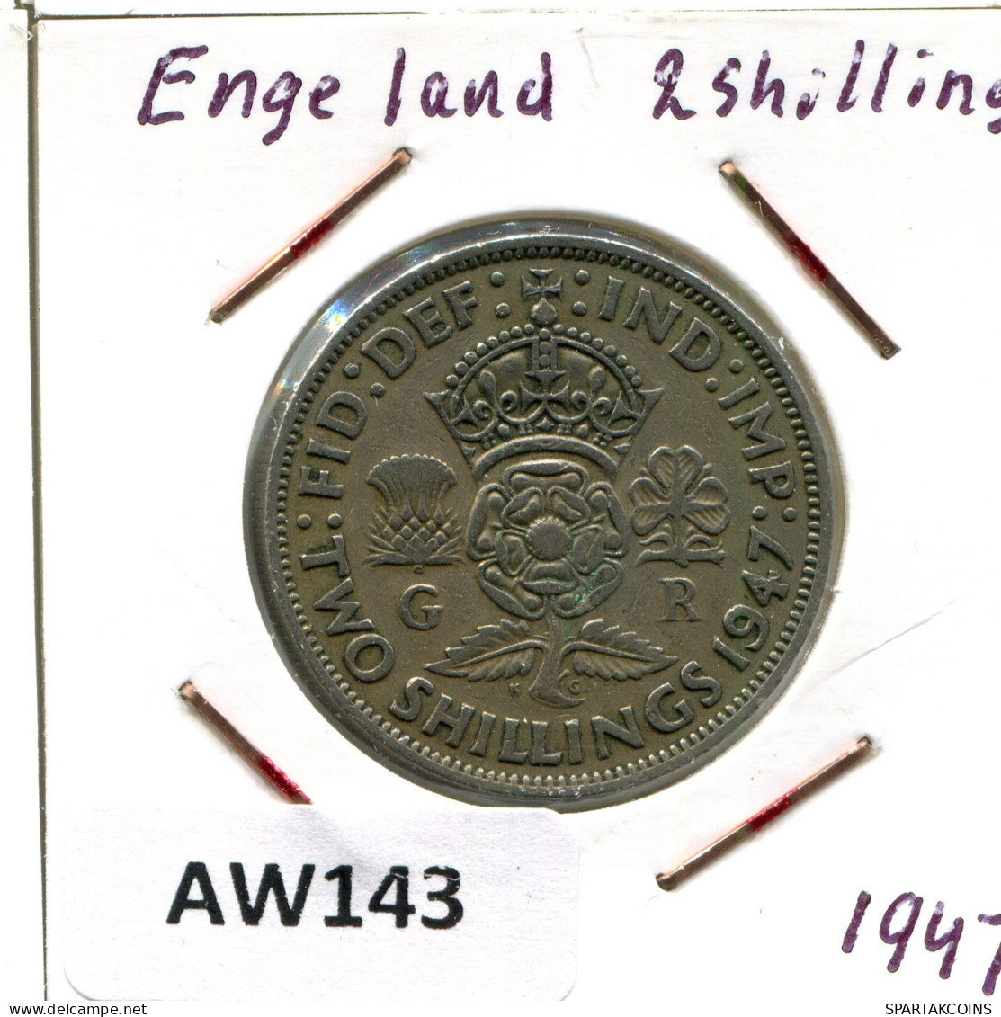 2 SHILLINGS 1947 UK GREAT BRITAIN Coin #AW143.U.A - J. 1 Florin / 2 Shillings