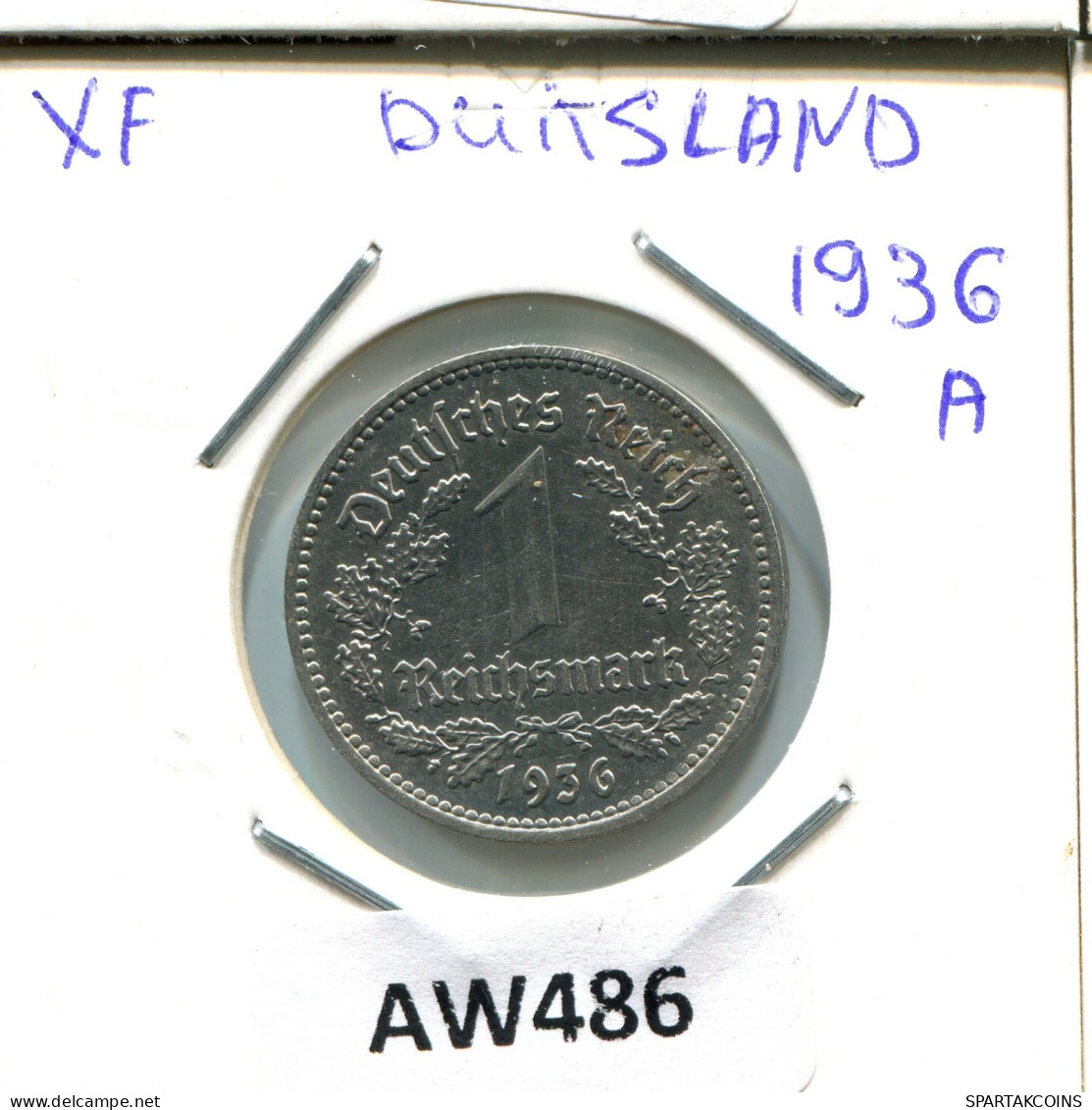 1 REISCHMARK 1936 A ALLEMAGNE Pièce GERMANY #AW486.F.A - 1 Reichsmark