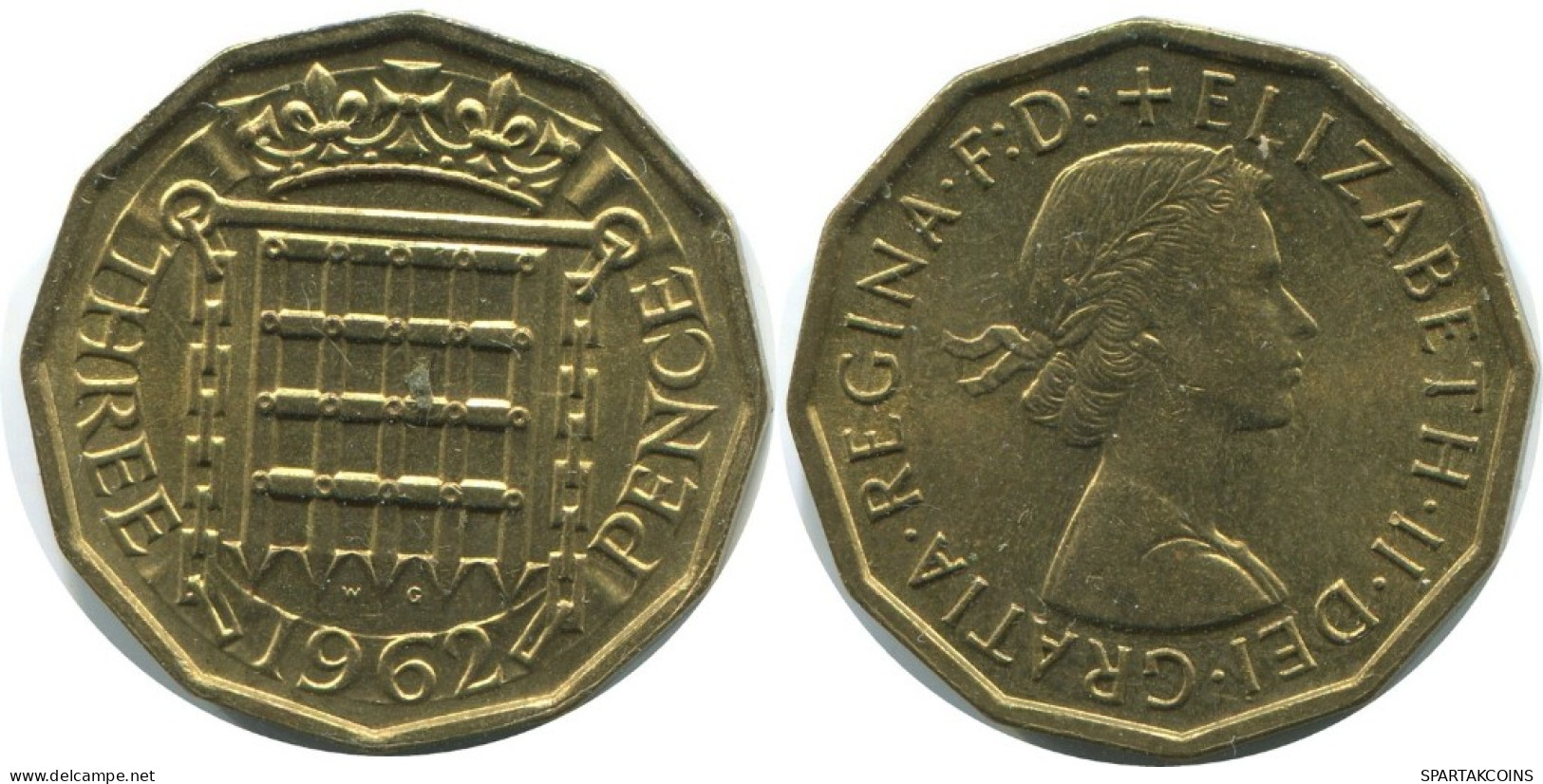 THREEPENCE 1962 UK GBAN BRETAÑA GREAT BRITAIN Moneda #AG935.1.E.A - F. 3 Pence