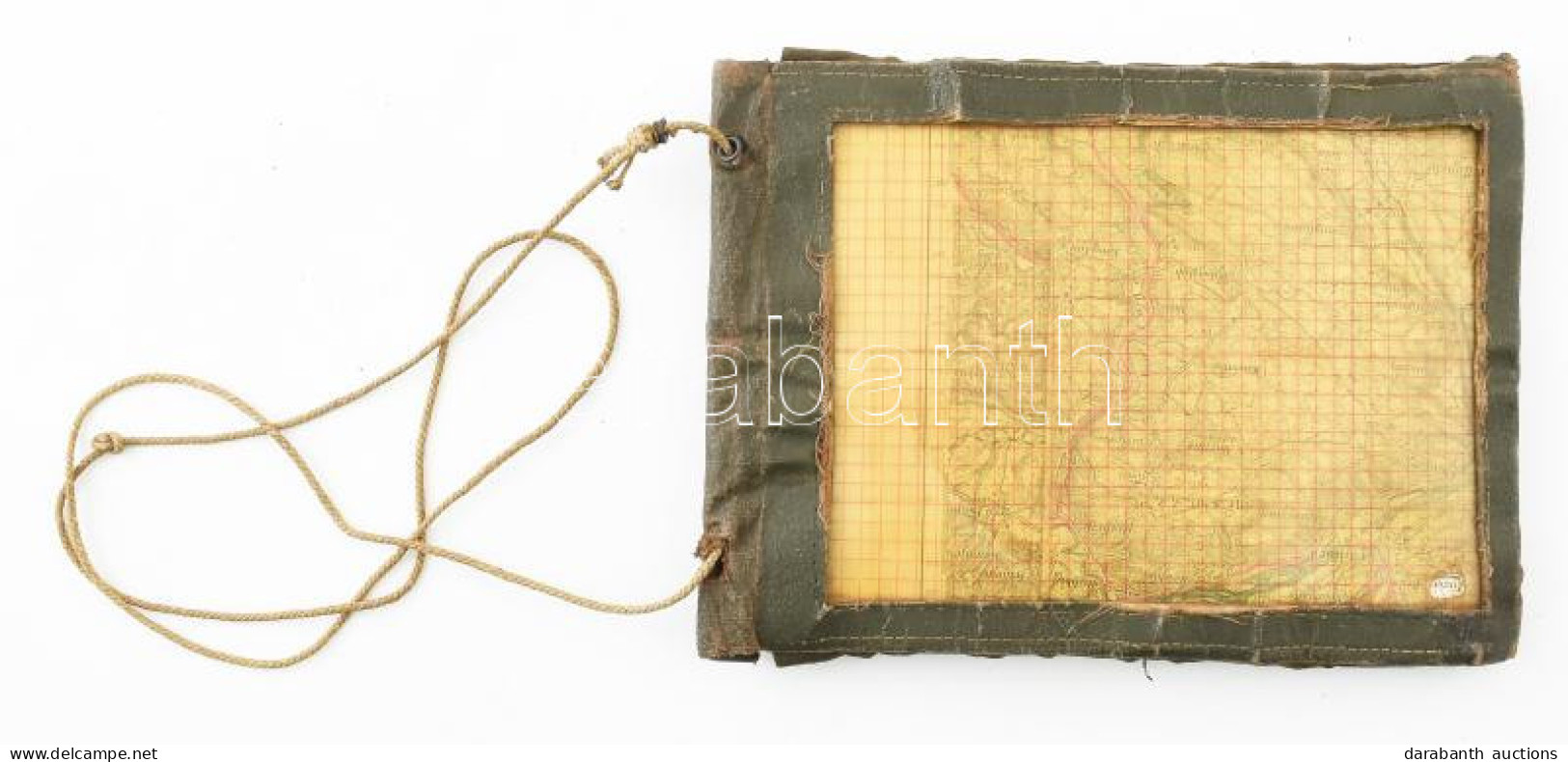 1917 I. Világháborús Térképtartó 4 Db Olasz Harctéri Részleteket ábrázoló Térképpel, Bizam Miksa, A 15 Cm 10/2b Sz. Autó - Other & Unclassified