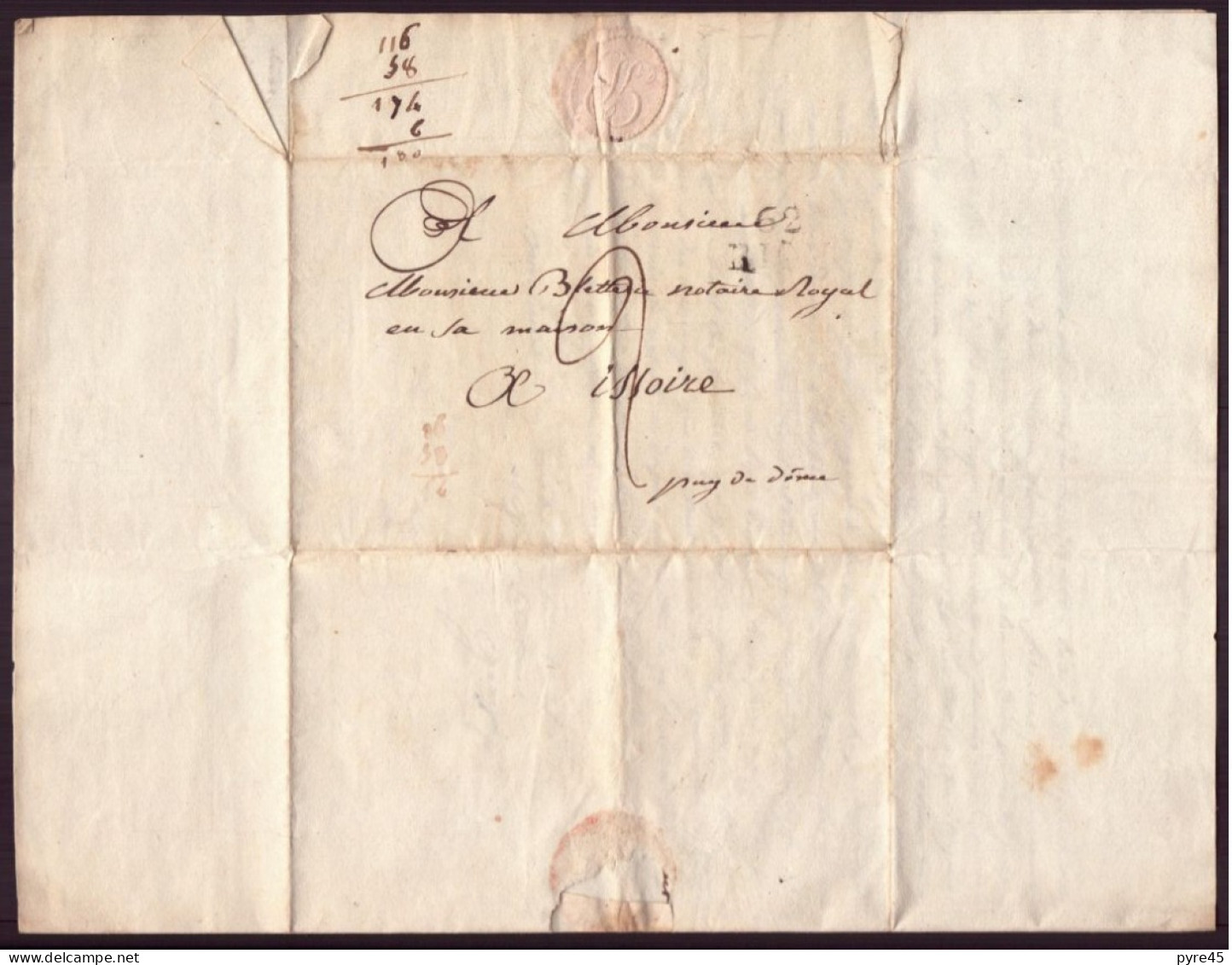 Lettre Manuscrite, Du 9 Mars 1819 De Riom Pour Issoire - Manuscrits