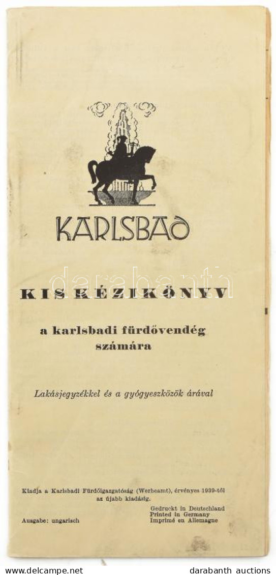 1939 Karlsbadi Prospektus Fürdővendégek Számára Térképpel - Ohne Zuordnung