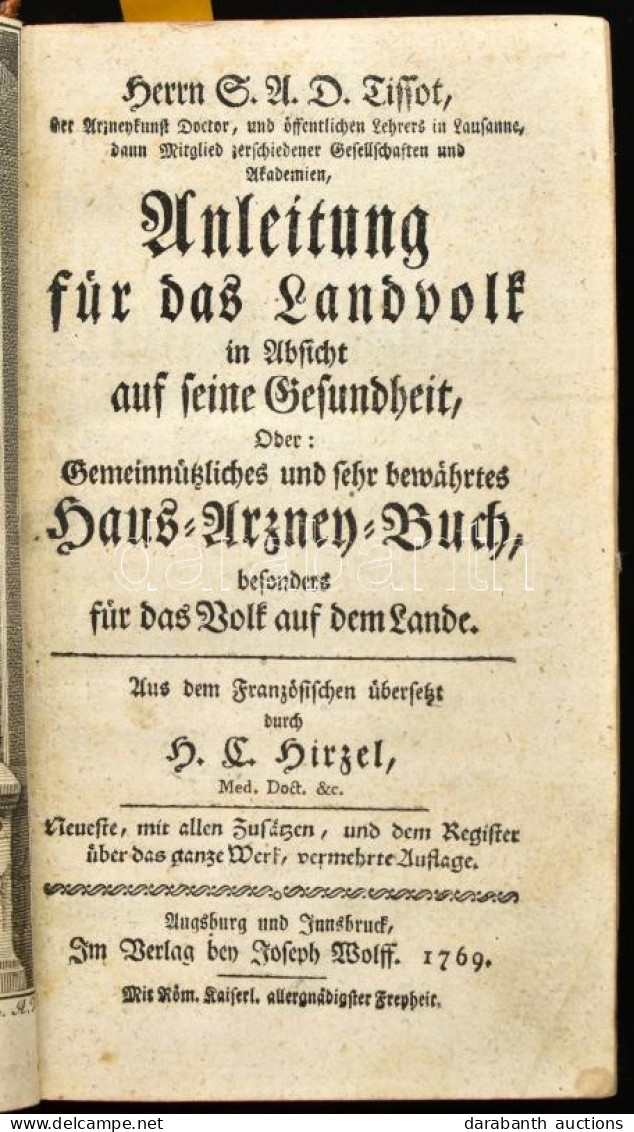 Tissot, S.[amuel] A.[uguste] D.[avid]: Anleitung Für Das Landvolk In Absicht Auf Seine Gesundheit, Oder: Gemeinnützliche - Sin Clasificación