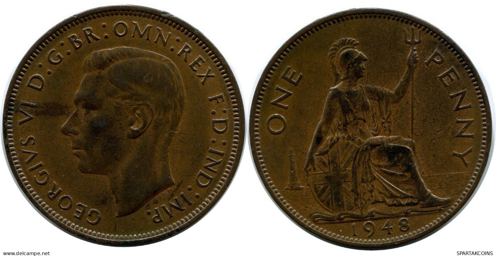 PENNY 1948 UK GBAN BRETAÑA GREAT BRITAIN Moneda #AN505.E.A - D. 1 Penny