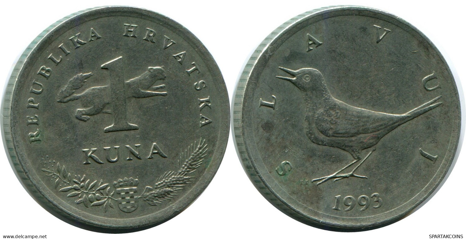 1 KUNA 1993 KROATIEN CROATIA Münze #AR929.D.A - Kroatië