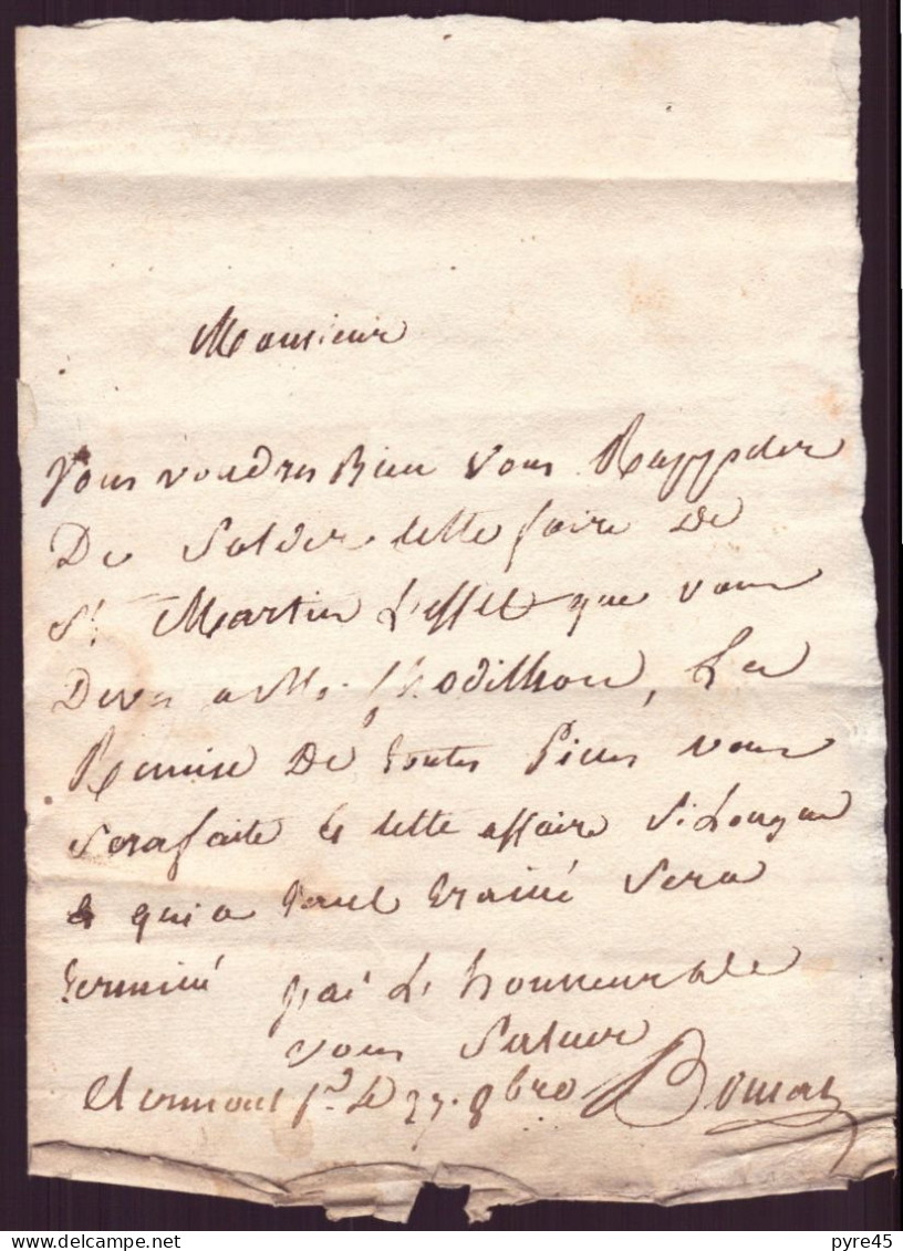 Lettre Manuscrite, Clermont-Ferrand - Manuskripte