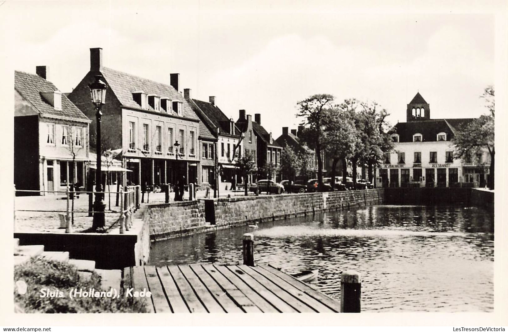 PAYS-BAS - Sluis (Holland) - Kade - Vue Sur Le Quai - Maisons - Voiture - Carte Postale Ancienne - Andere & Zonder Classificatie