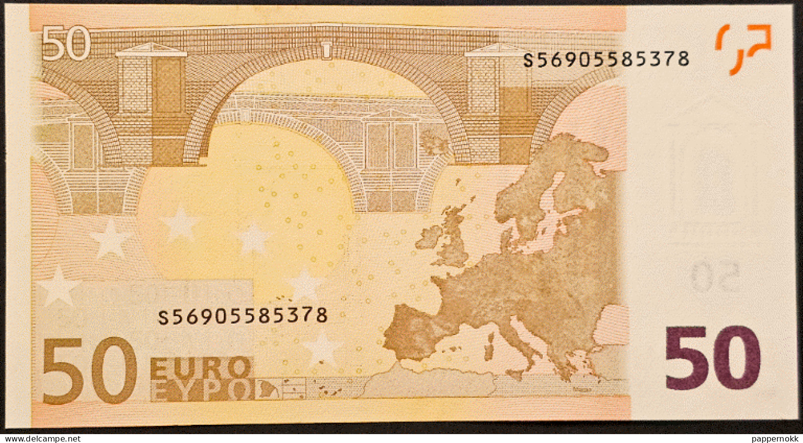 50 Euro 1° Serie Italia  J083 G2 - S569... 378  FDS/G.UNC  Draghi - 50 Euro