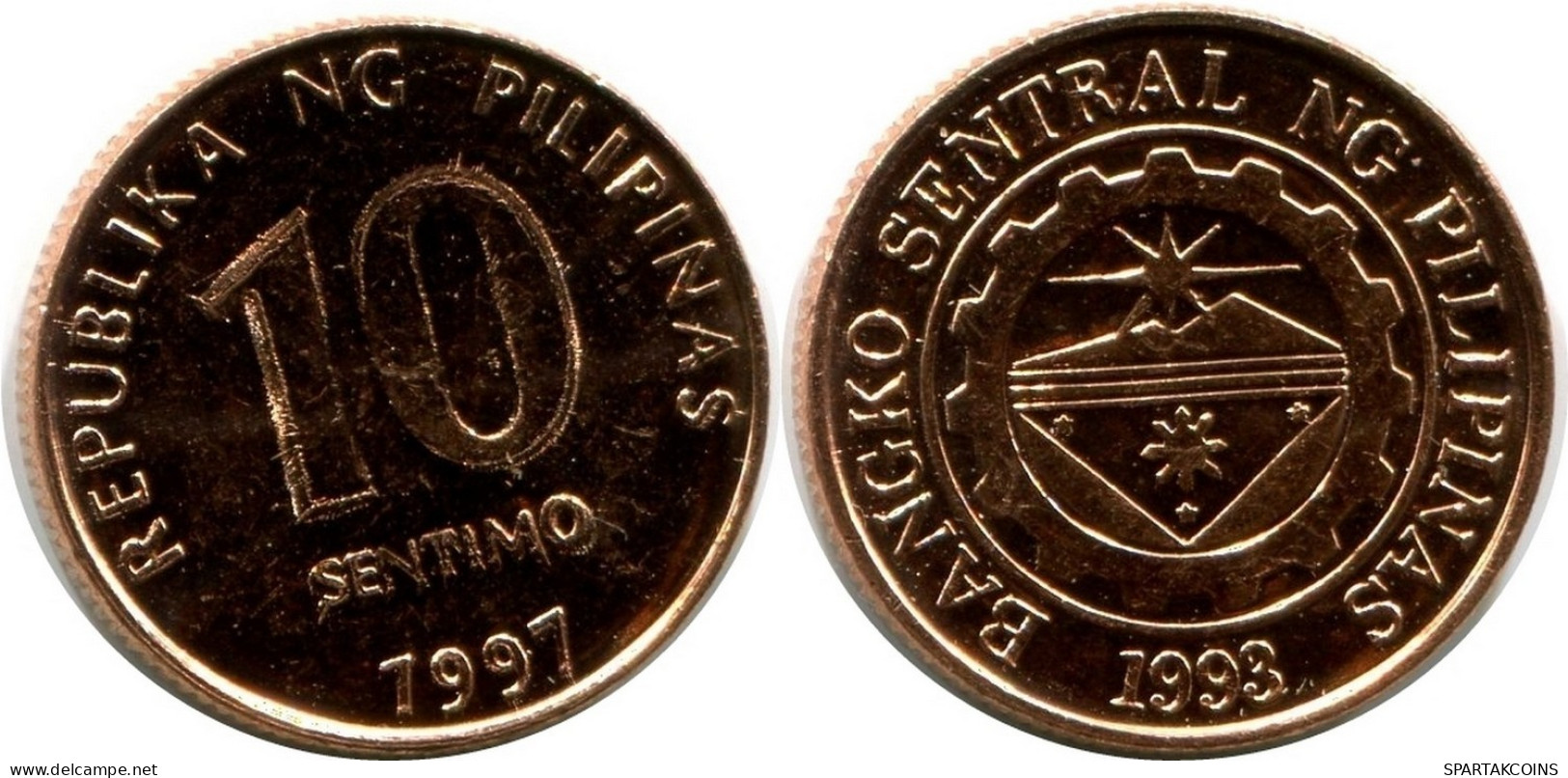 10 CENTIMO 1997 PHILIPPINES UNC Coin #M10059.U.A - Filippine