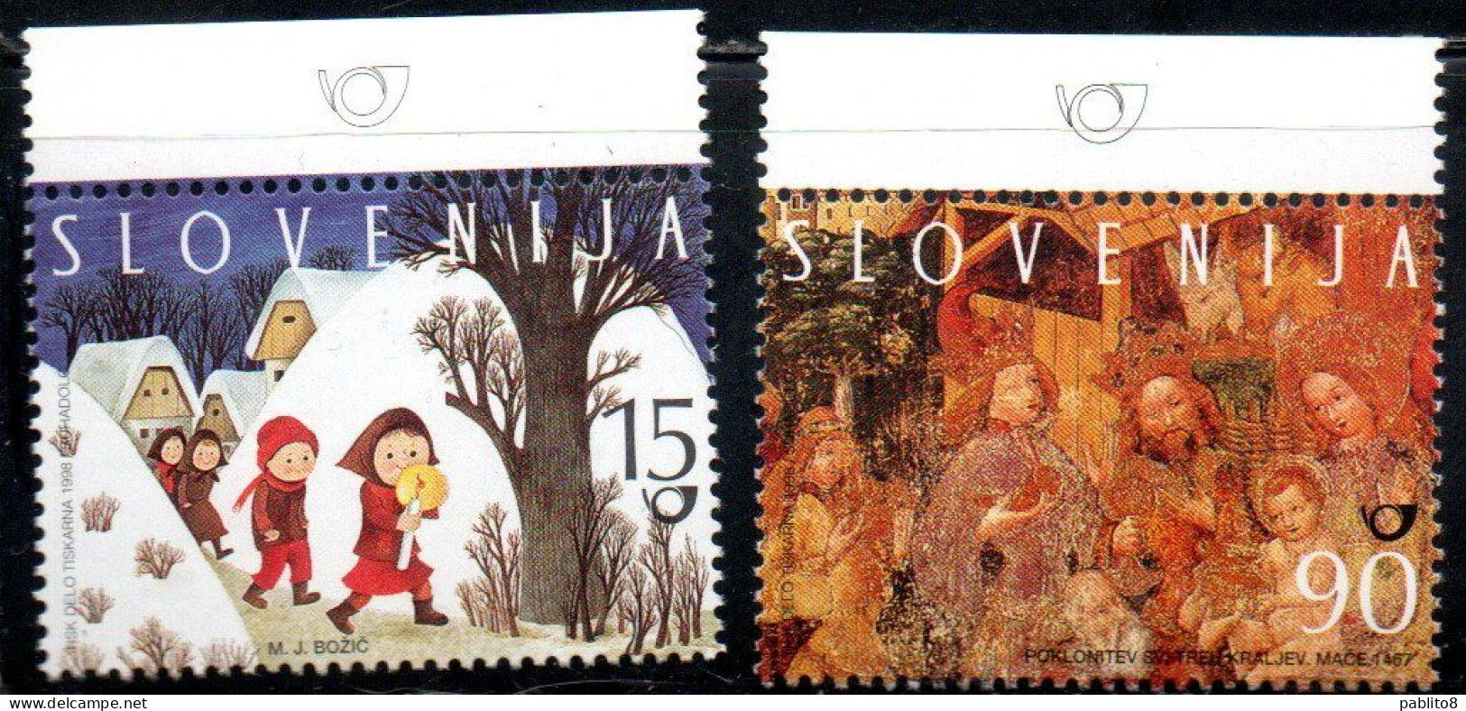 SLOVENIA SLOVENIJA SLOVENIE SLOWENIEN 1998 CHRISTMAS NATALE NOEL WEIHNACHTEN NAVIDAD COMPLETE SET SERIE COMPLETA MNH - Slovenia