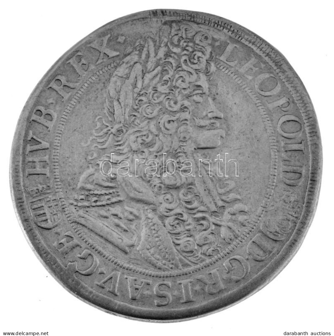 1694K-B 1/2 Tallér Ag "I. Lipót" Körmöcbánya (14,03g) T:VF Javított Fülnyom? / Hungary 1694K-B 1/2 Thaler Ag "Leopold I" - Unclassified