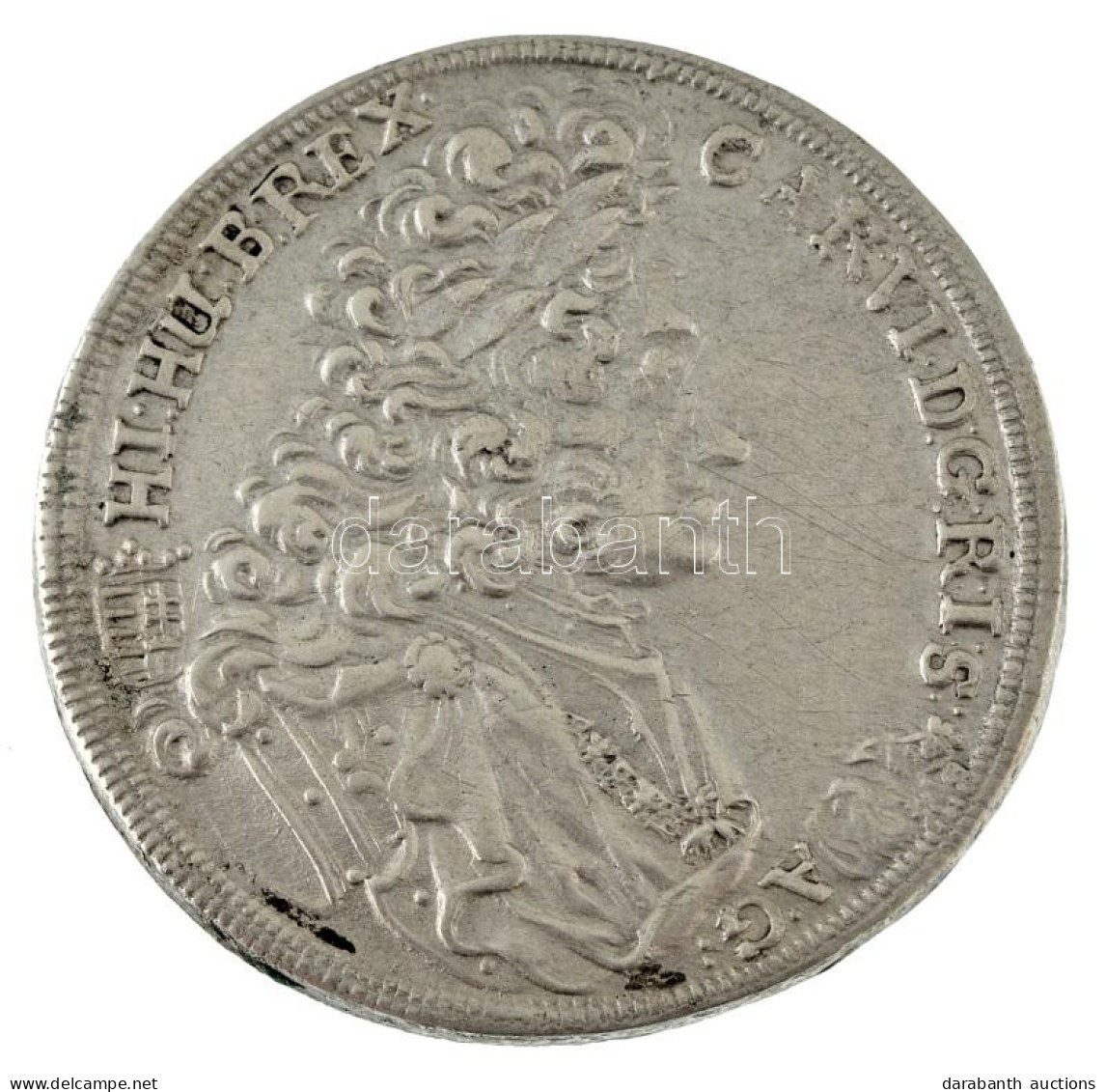 1715K-B 1/2 Tallér Ag "III. Károly" Körmöcbánya (13,79g) T:XF,VF Patina, Karc, Kis Ph Hungary 1715K-B 1/2 Thaler Ag "Cha - Non Classificati