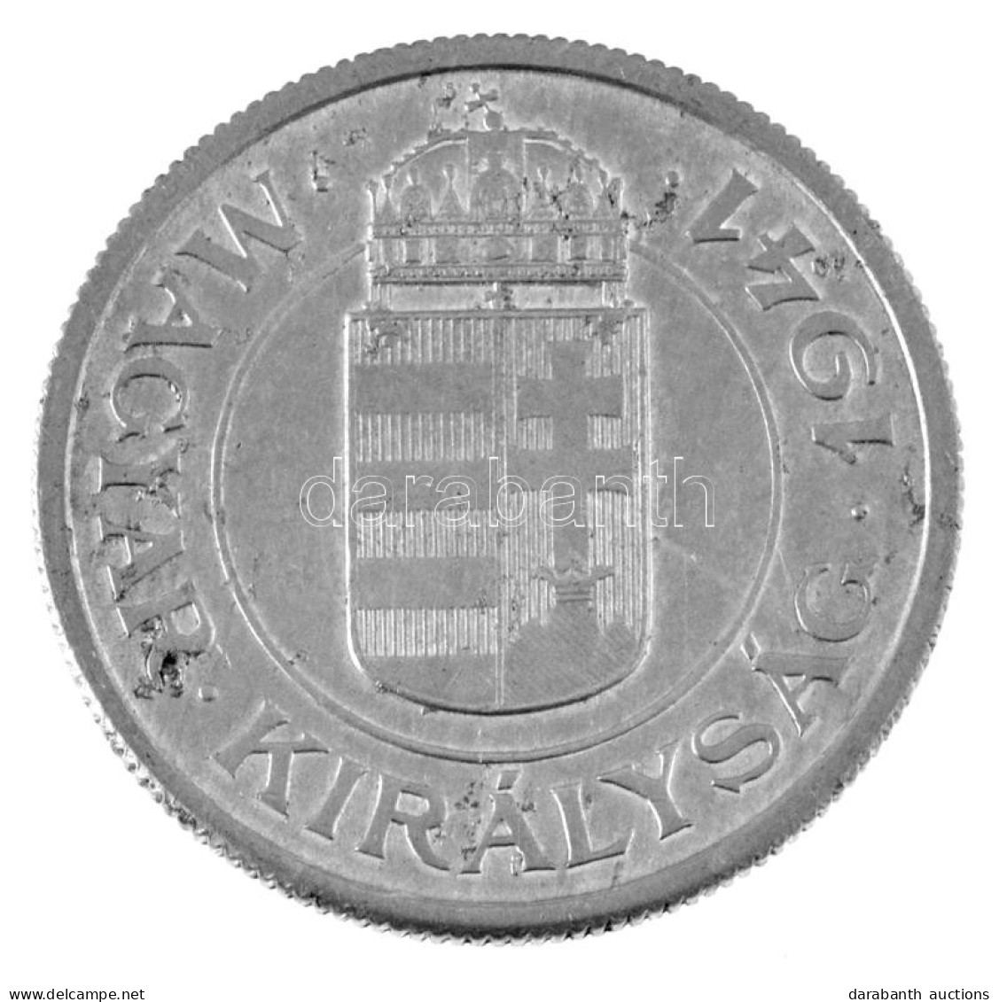 1941. 2P Al "hullámos Talpú" T:XF Kis Anyaghiba Hungary 1941. 2 Pengő Al "base Of 2 Is Wavy" C:XF Small Material Error A - Unclassified