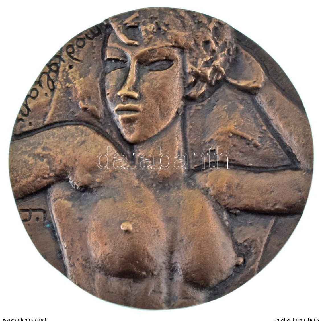 Farkas István Béla (1915-2005) DN "Modigliani" Kétoldalas Bronz Emlékérem (86mm) T:AU,XF / Hungary ND "Modigliani" Doubl - Unclassified