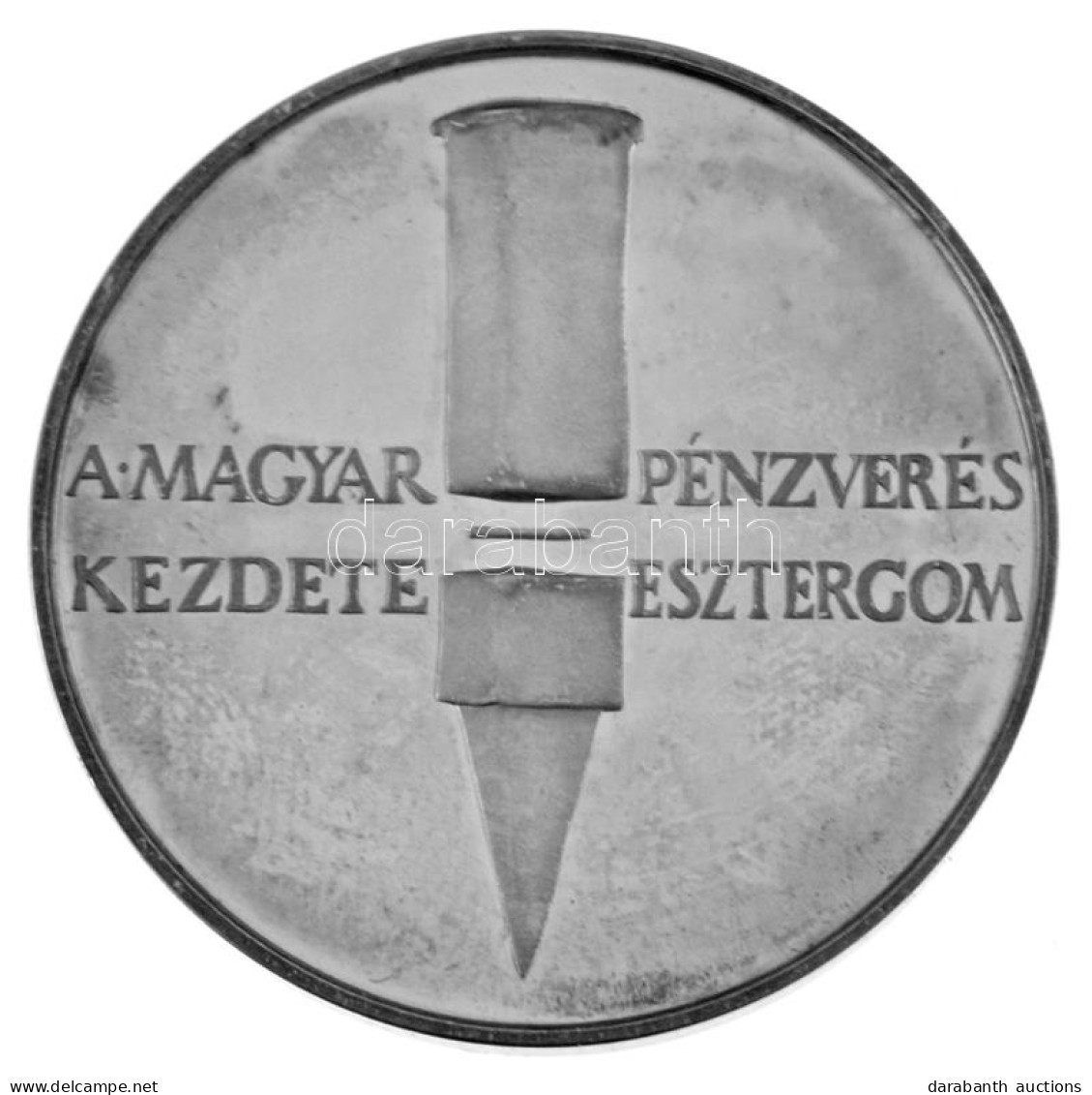 Lapis András (1942-) 1984. "A Magyar Pénzverés Kezdete - Esztergom / 1000-1984" Jelzett Ag Piefort Emlékérem. Összesen 2 - Ohne Zuordnung