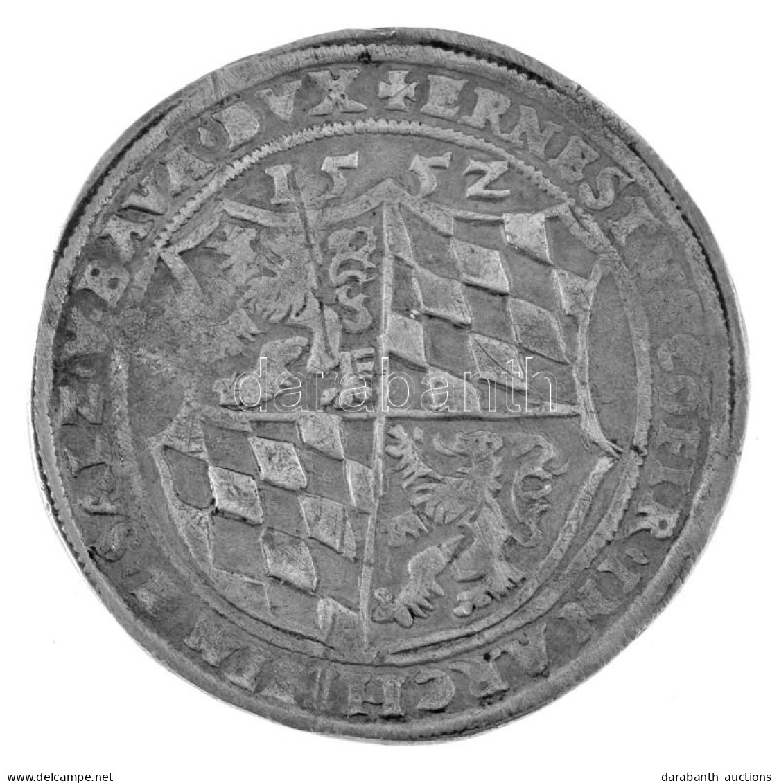 Osztrák államok / Salzburgi Érsekség 1552. Guldiner "Ernst Von Bayern" Ag (27,92g) T:F Austrian States / Archbishopric O - Ohne Zuordnung