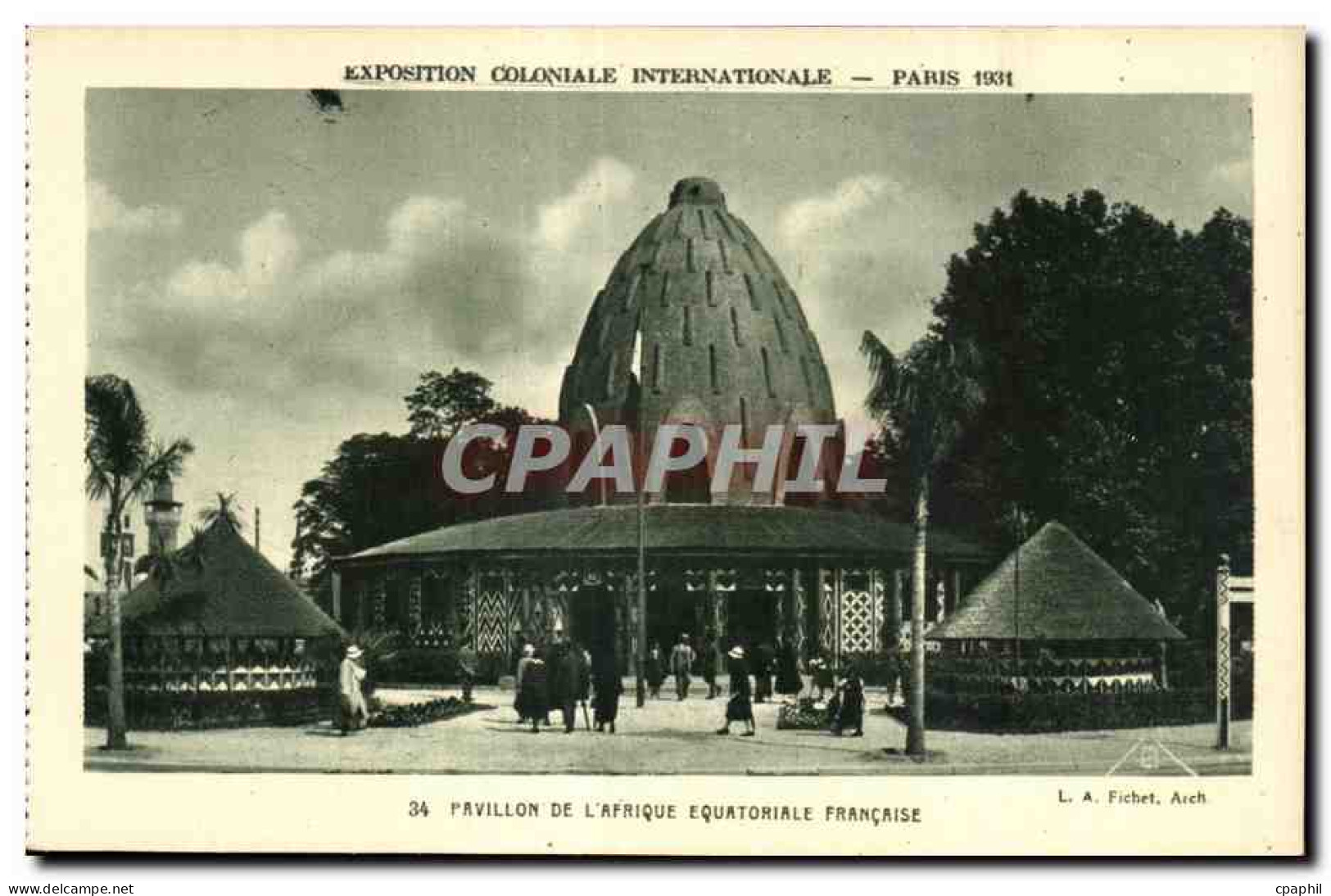CPA Exposition Coloniale Internationale Paris 1931 Pavillon De L AfriQue Equatoriale Francaise - Esposizioni
