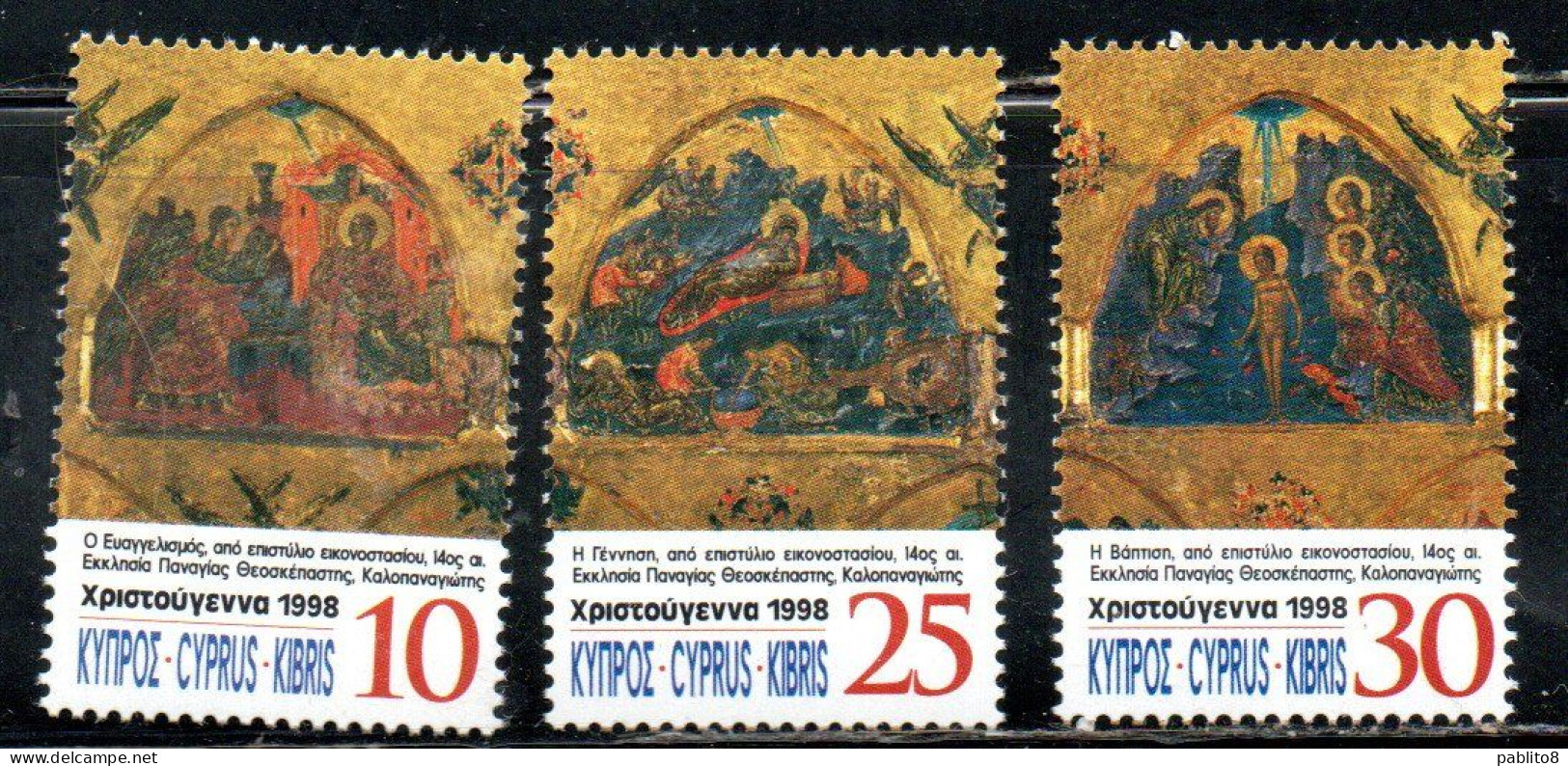 CYPRUS CIPRUS CIPRO 1998 CHRISTMAS NATALE NOEL WEIHNACHTEN NAVIDAD COMPLETE SET SERIE COMPLETA MNH - Unused Stamps