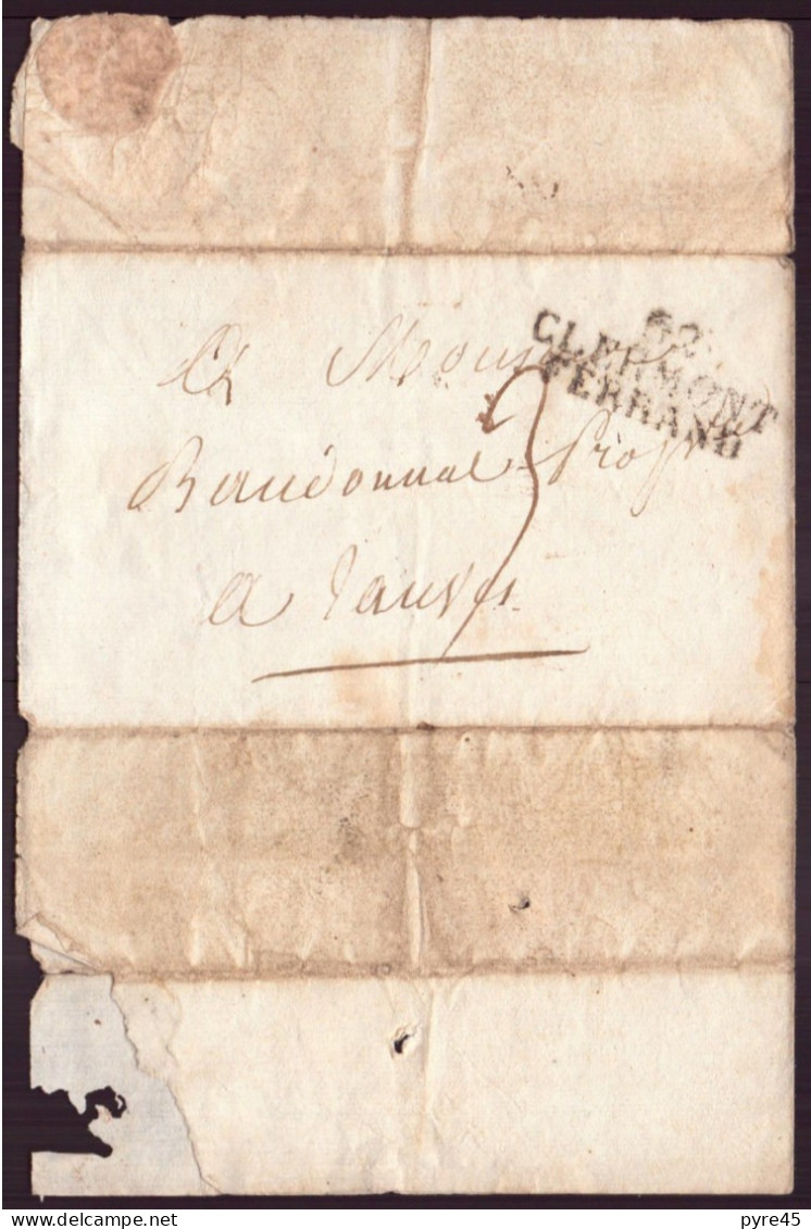 Lettre Manuscrite, Clermont-Ferrand, 1818 - Manoscritti