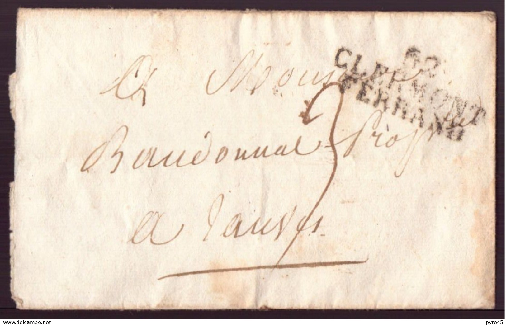 Lettre Manuscrite, Clermont-Ferrand, 1818 - Manuskripte