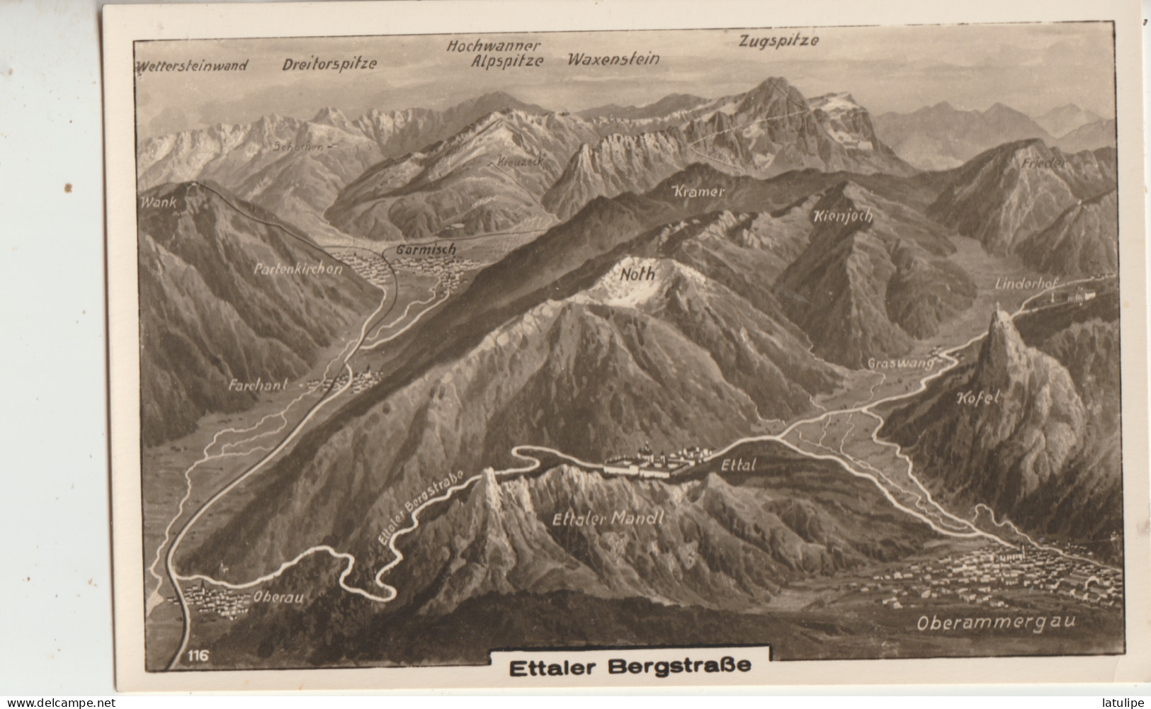 Ettaler Bergstrabe  Carte Non Circulée - Da Identificare