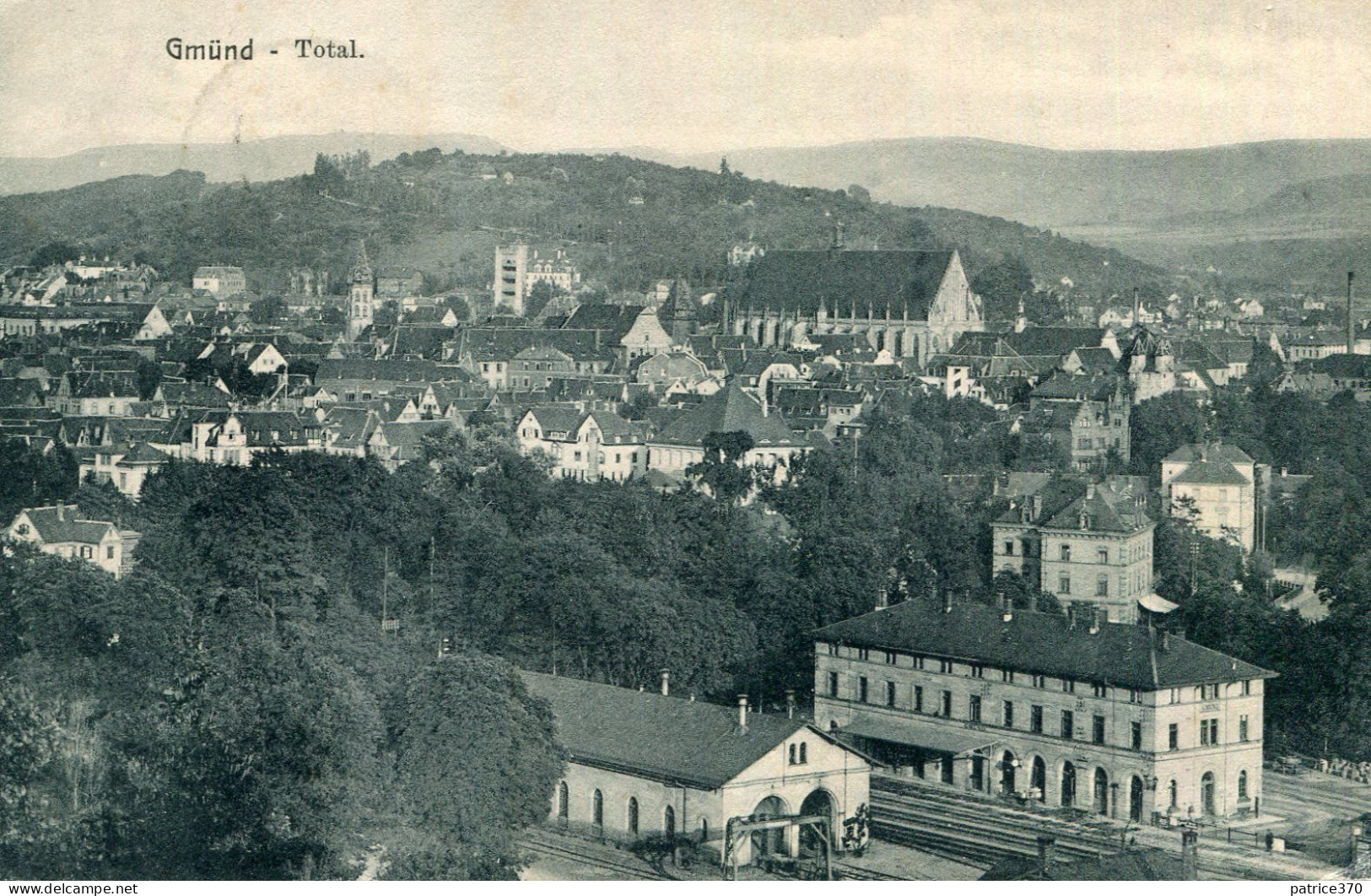 Carte ALLEMAGNE SCHWAEBISCH GMUND Total La Gare - Schwaebisch Gmünd