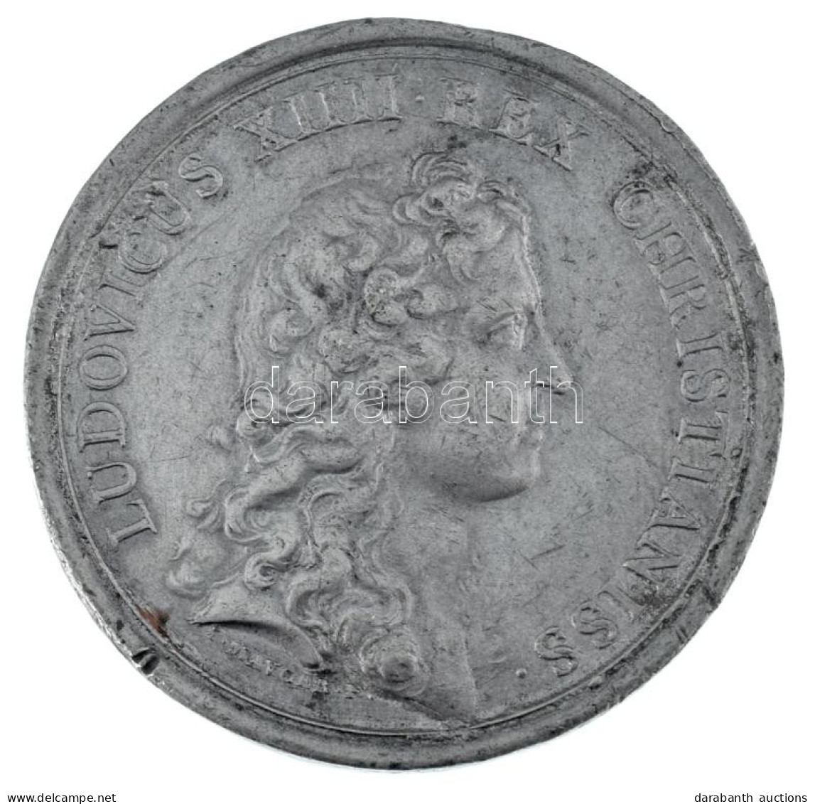 Franciaország 1658. "XIV. Lajos Calais-i Gyógyulására" Sn Emlékérem. Szign: I. Mauger (22,27g/41mm) T:VF Ph. / France 16 - Unclassified