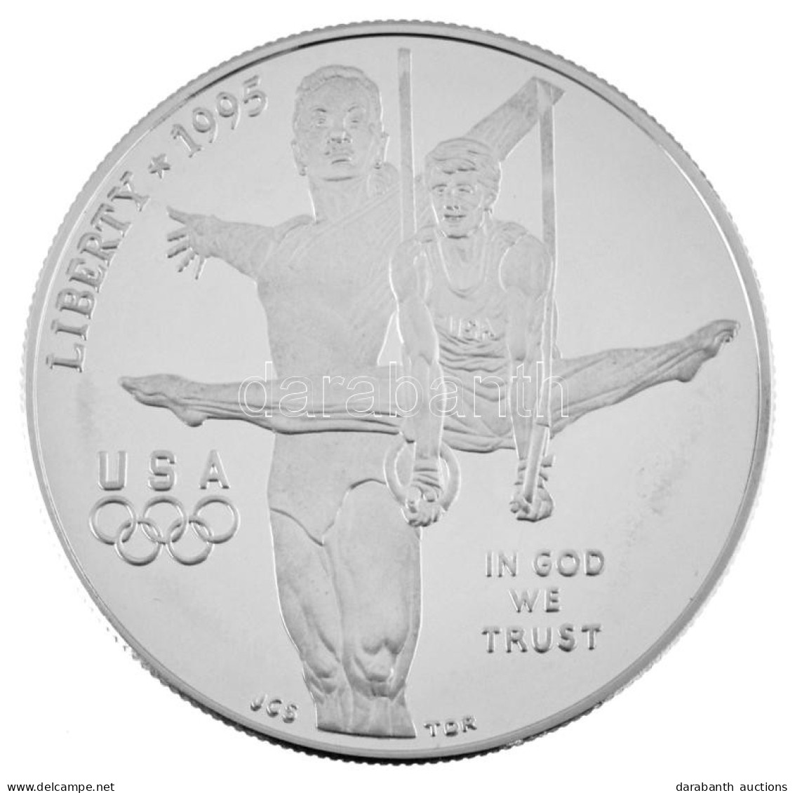 Amerikai Egyesült Államok 1995P 1$ Ag "Atlantai Olimpia 1996 - Torna" Kapszulában T:PP Patina /  USA 1995P 1 Dollar Ag " - Ohne Zuordnung