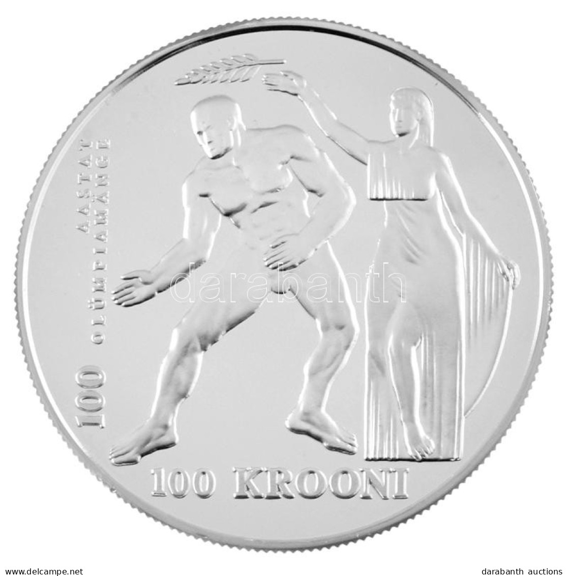 Észtország 1996. 100K Ag "Olimpia" T:PP Estonia 1996. 100 Krooni Ag "Olympics" C:PP Krause KM#31 - Non Classés