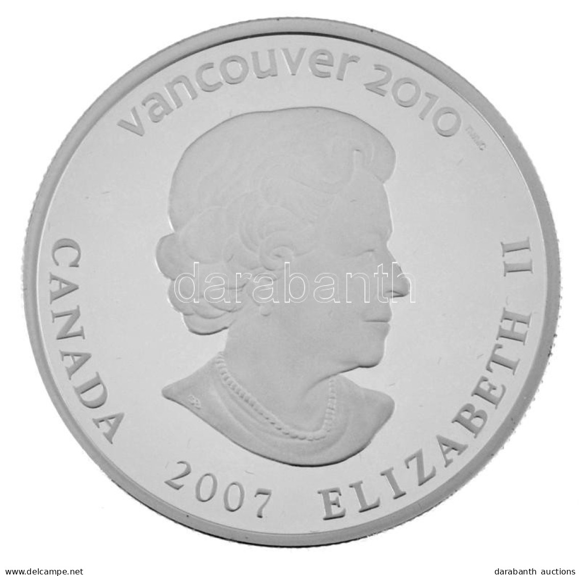 Kanada 2007. 25$ Ag "A Vancouveri Téli Olimpia 2010 / Alpesi Síelés (lesiklás)" Forgalomba Nem Került, Részben Hologramo - Unclassified