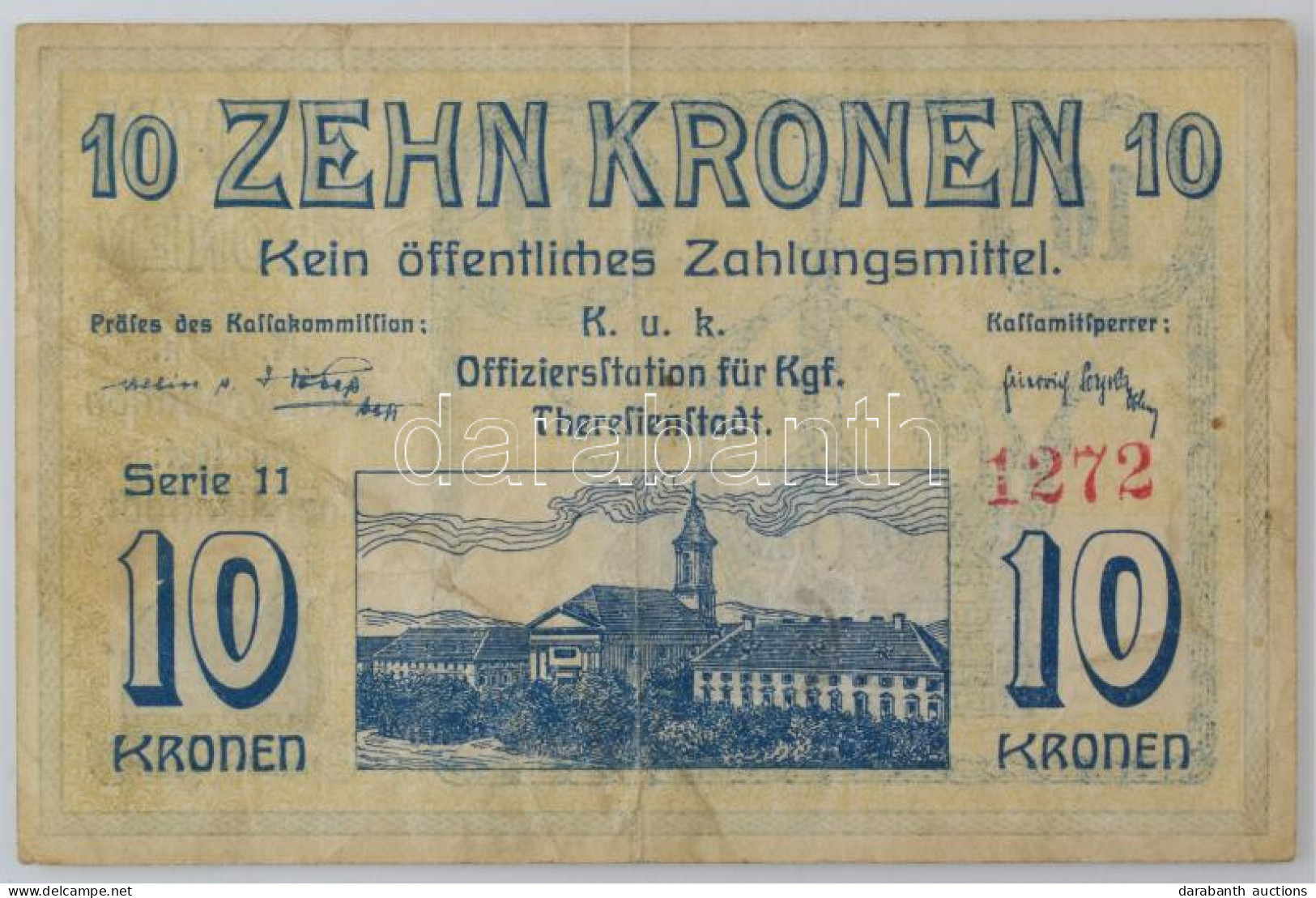 Ausztria / Theresienstadt / Hadifogolytábor ~1917-1918. 10K "Serie 11 1272" T:F Austria / Landegg / POW Camp ~1917-1918. - Non Classés