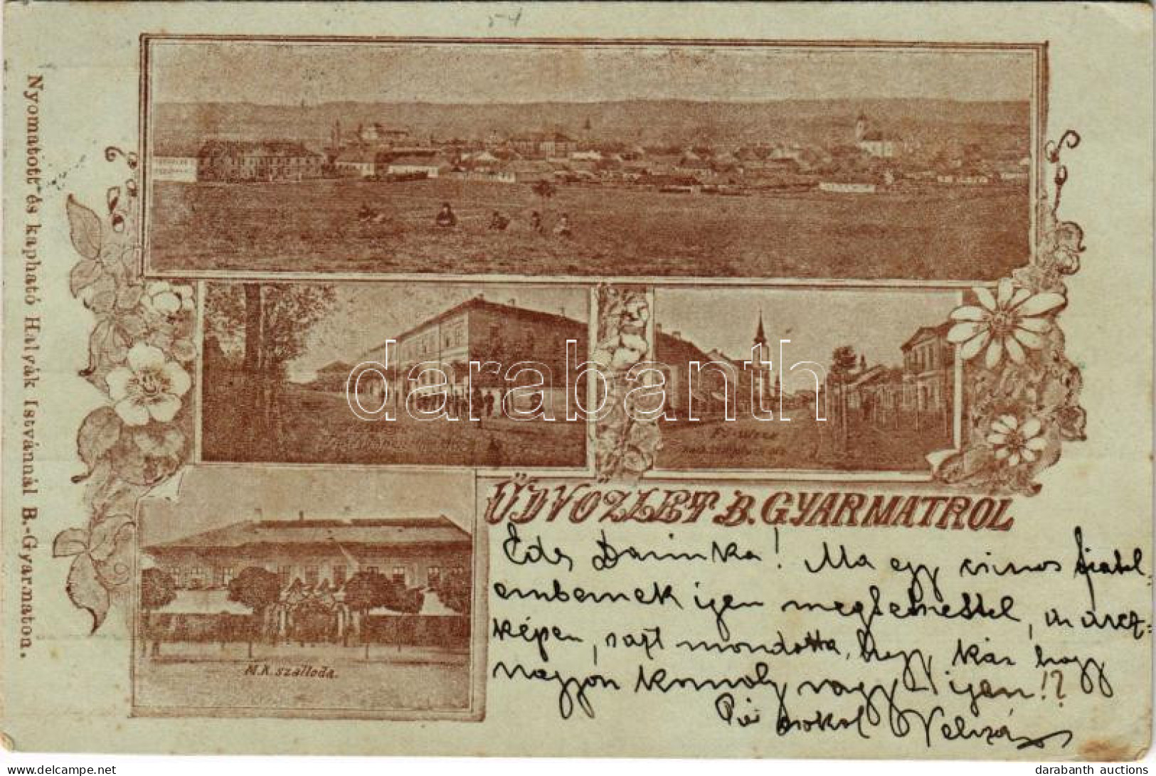 T3 1899 (Vorläufer) Balassagyarmat, M. Kir. Szálloda, Fő Utca, Takarékpénztár, Katolikus Templom. Halyák István KiadásaA - Non Classés