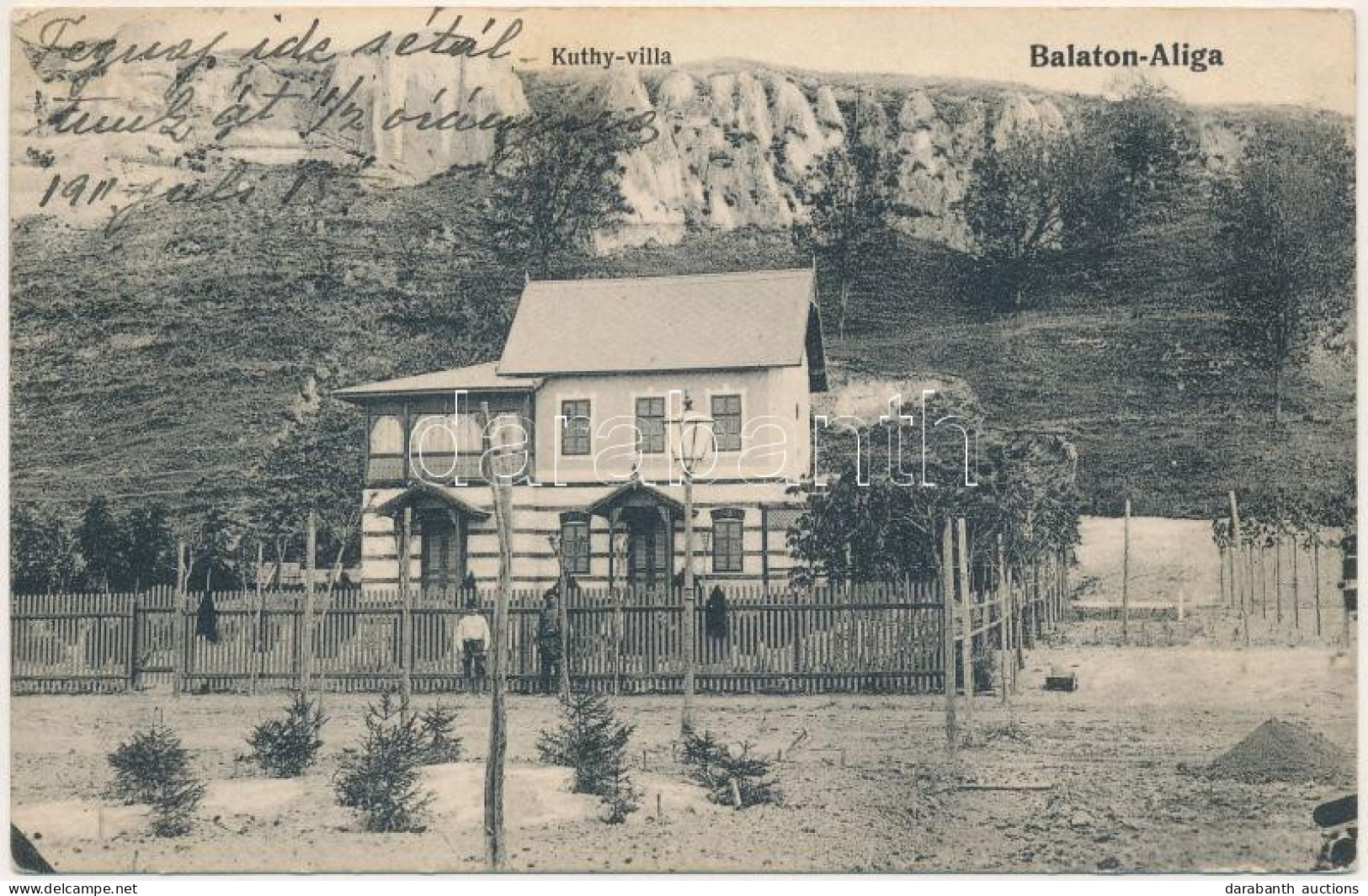 T2 1911 Balatonaliga, Aliga (Balatonvilágos); Kuthy Villa. Novák Jenő Kiadása - Unclassified
