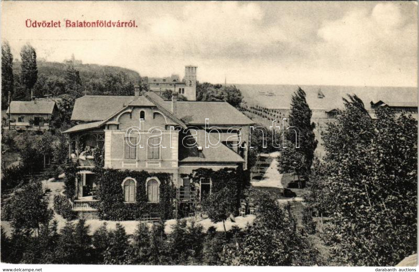 T2/T3 1907 Balatonföldvár, Nessi Villa. Gerendai Gyula Kiadása (fl) - Zonder Classificatie