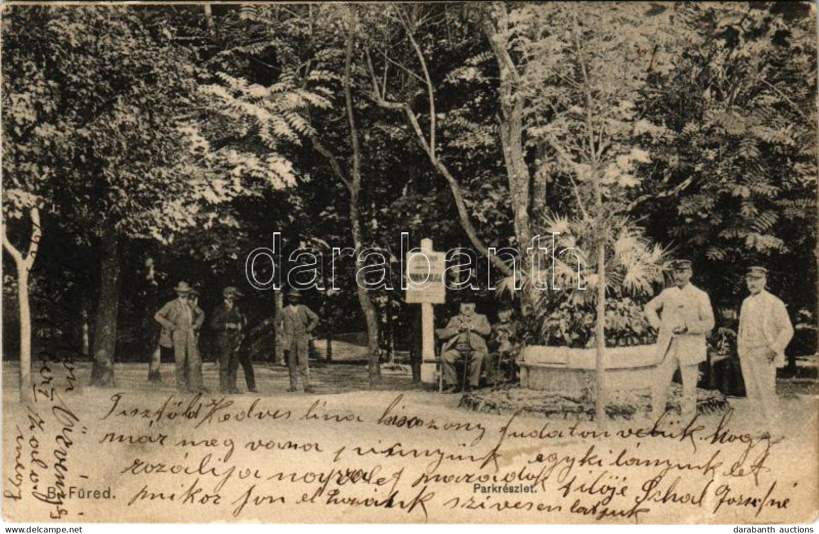 T3 Balatonfüred, Füred; Park Részlet, Meghívó Az Anna Bálra. Balázsovich Gyula Kiadása (EB) - Ohne Zuordnung