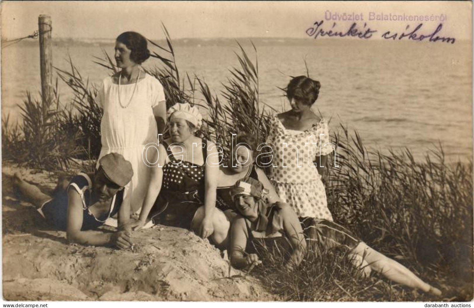 T2 1924 Balatonkenese, Júliusi Nyaralás, Strand. Photo - Ohne Zuordnung