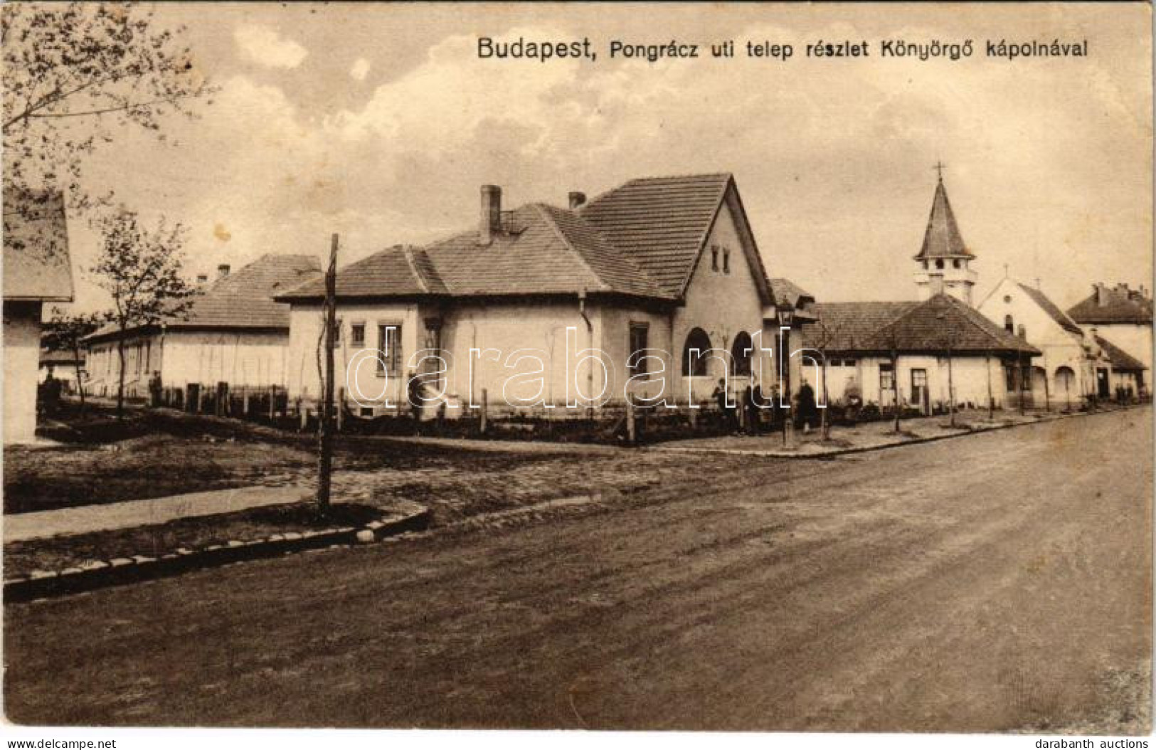 T2/T3 1926 Budapest X. Kőbánya, Pongrácz úti Telep (Pongráctelep) Részlete Könyörgő Kápolnával (fl) - Non Classificati
