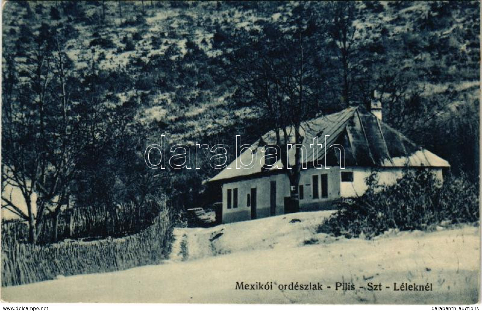 T2/T3 1914 Pilisszentlélek, Huta (Esztergom); Mexikói Erdészlak Télen. Dietrich József Felvétele (EK) - Non Classificati