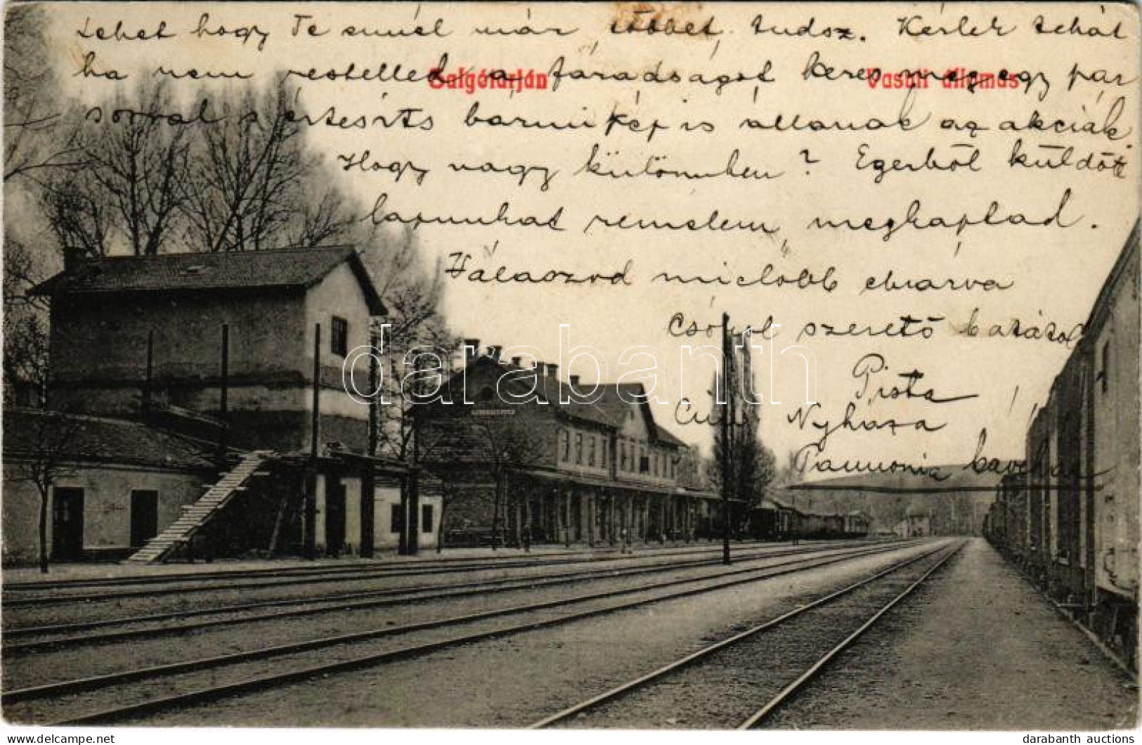 T2/T3 1912 Salgótarján, Vasútállomás, Vonat. Singer Lajos Kiadása (EK) - Non Classificati