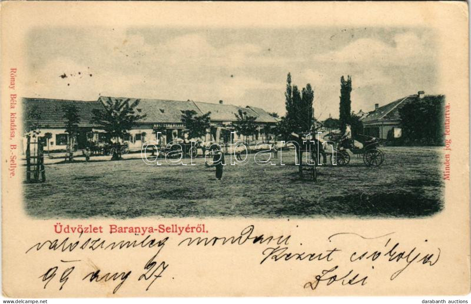 T2 1899 (Vorläufer) Sellye, Baranyasellye; Fő Tér, üzlet. Rónay Béla Kiadása - Non Classificati