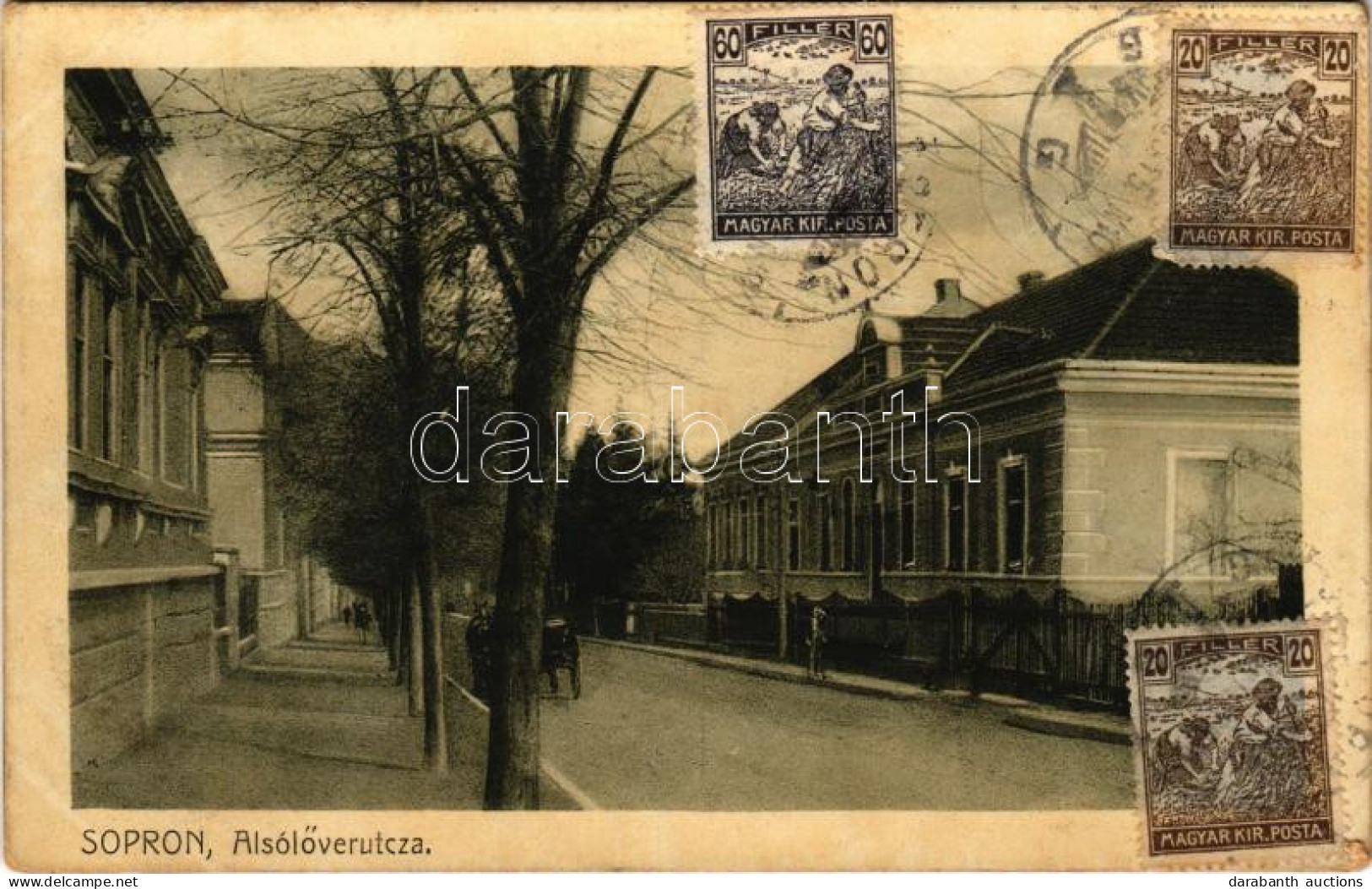 T2/T3 1921 Sopron, Alsólövér Utca. Piri Dániel Kiadása, TCV Card (fl) - Non Classificati