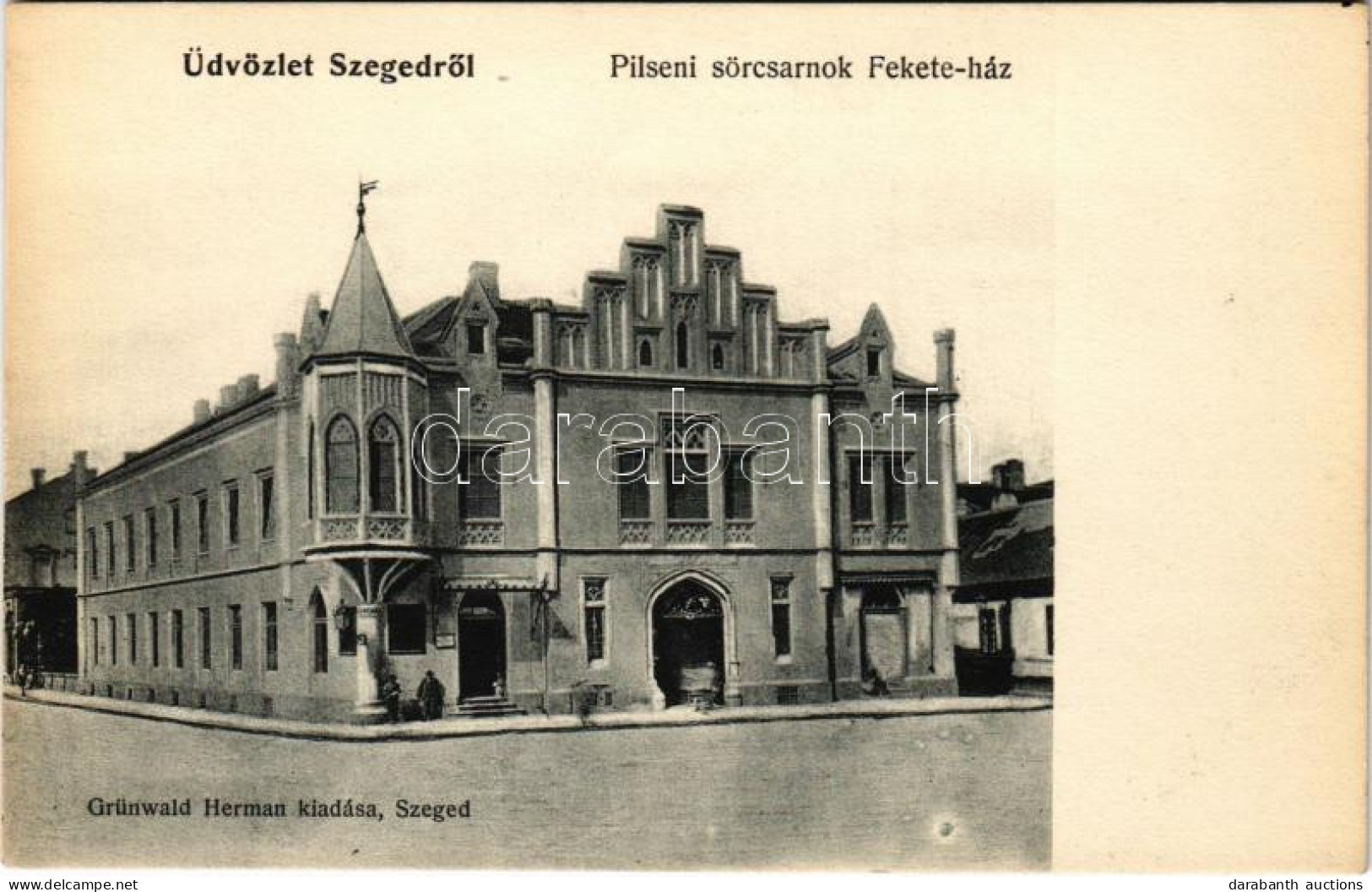 ** T1 Szeged, Pilseni Sörcsarnok, Fekete-ház. Grünwald Herman Kiadása - Non Classificati