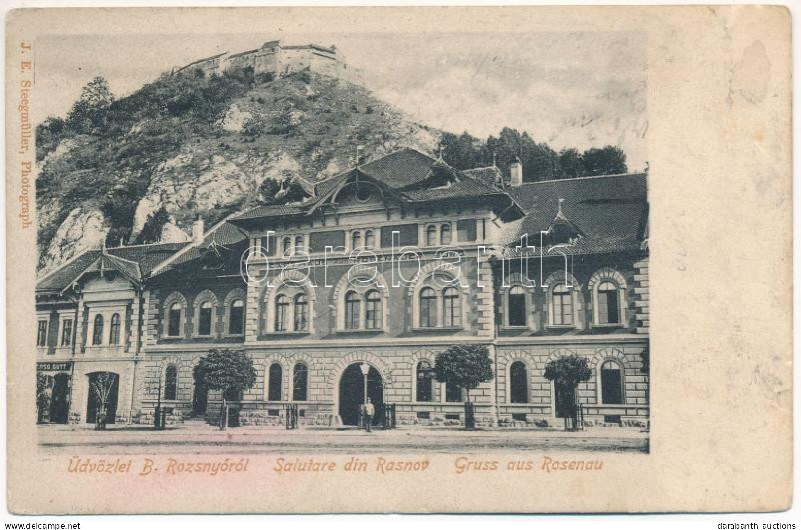 * T2/T3 1904 Barcarozsnyó, Rozsnyó, Rosenau, Rasnov; Hotel U. Burg, Gasthaus Zur Rosenauer Burg / Szálloda Barcarozsnyó  - Unclassified