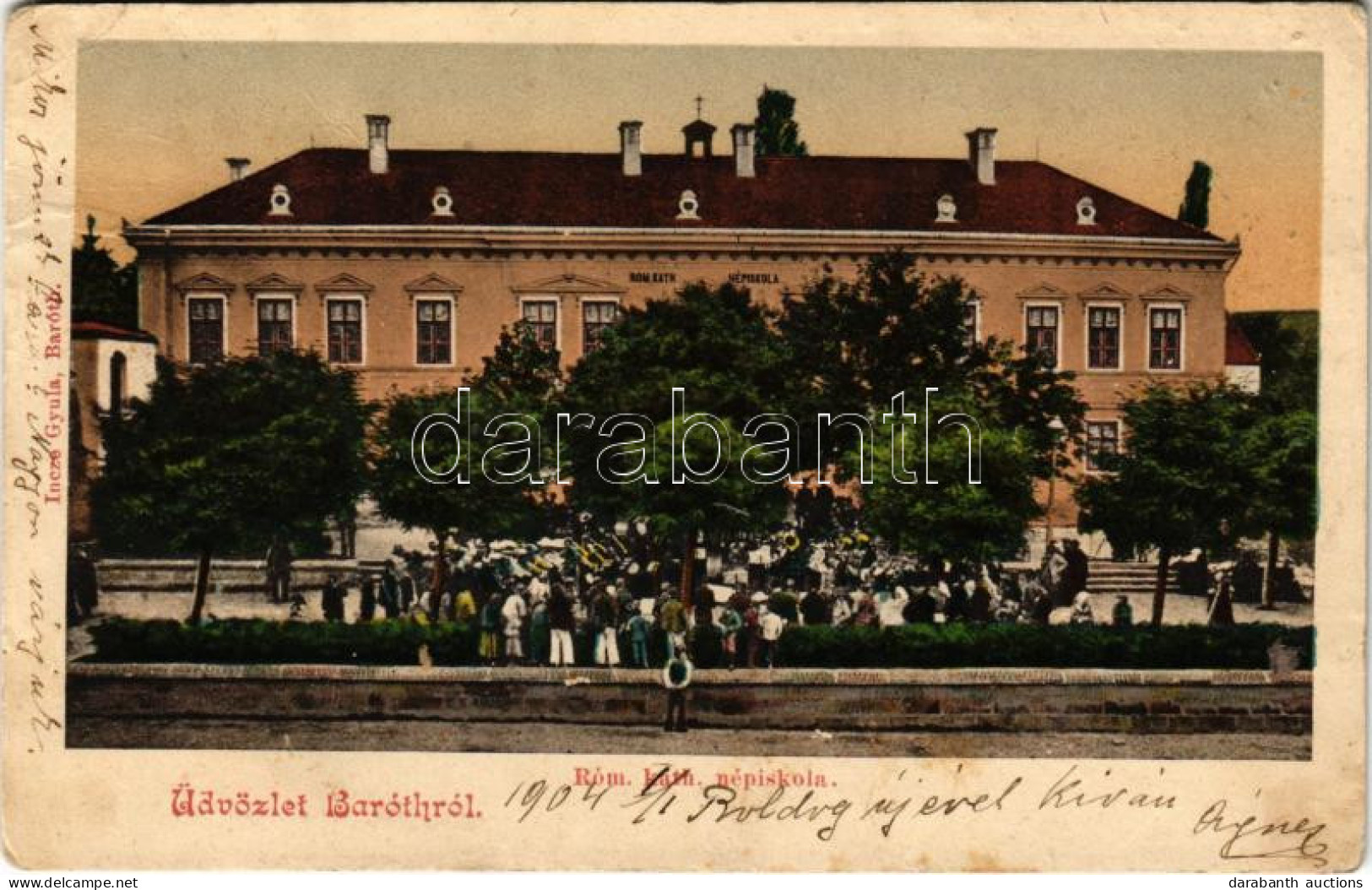 * T3 1904 Barót, Baraolt; Római Katolikus Népiskola. Incze Gyula Kiadása / School (Rb) - Non Classés