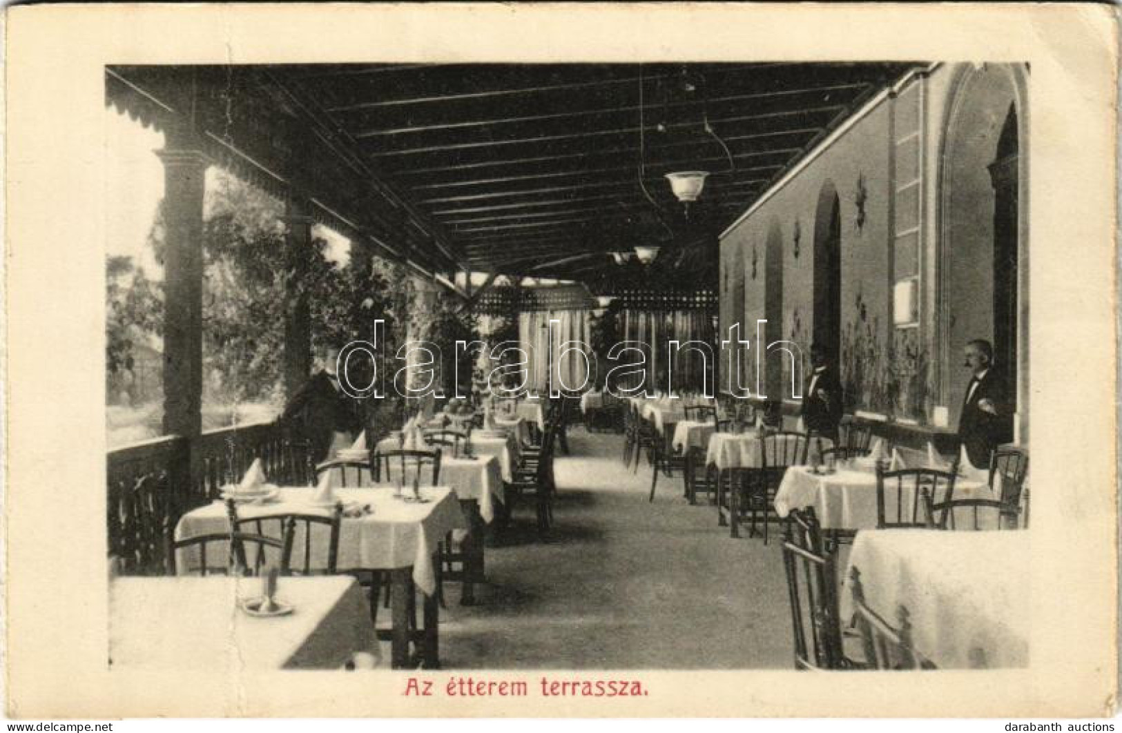 ** T2/T3 Bikszád-gyógyfürdő, Baile Bixad; Az étterem Terasza Pincérekkel / Spa Restaurant, Terrace With Waiters - Lepore - Unclassified