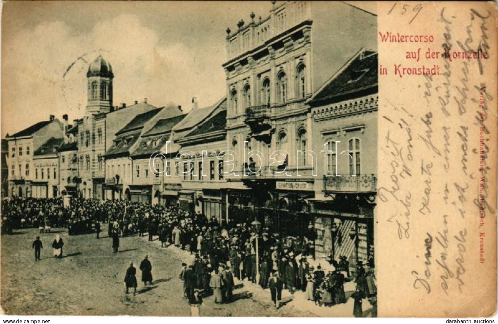T3 1899 (Vorläufer) Brassó, Kronstadt, Brasov; Wintercorso Auf Der Kornzeile / Búzasor Télen, Piac, Servatius & Graeff ü - Unclassified