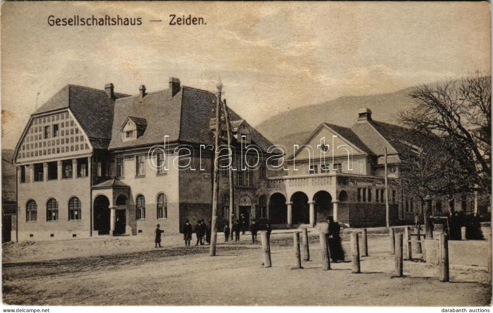 T2/T3 1912 Feketehalom, Zeiden, Codlea; Gesellschaftshaus, Gasthaus Zur Schwarzburg / Társasági Ház, Vendéglő, étterem.  - Unclassified