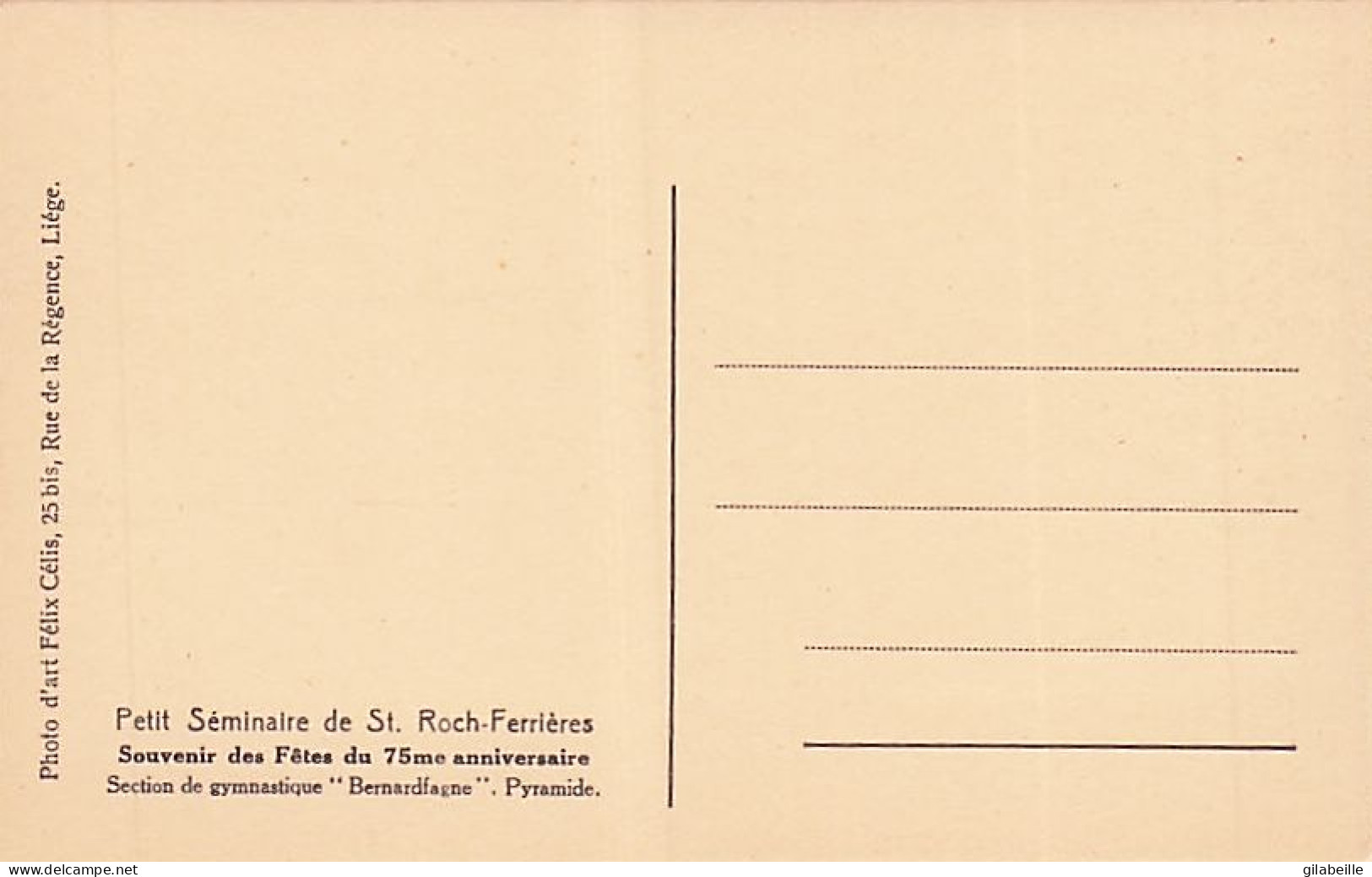 Petit Seminaire De ST ROCH FERRIERES - Section De Gymnastique - " Bernardfagne " Pyramide - Ferrières